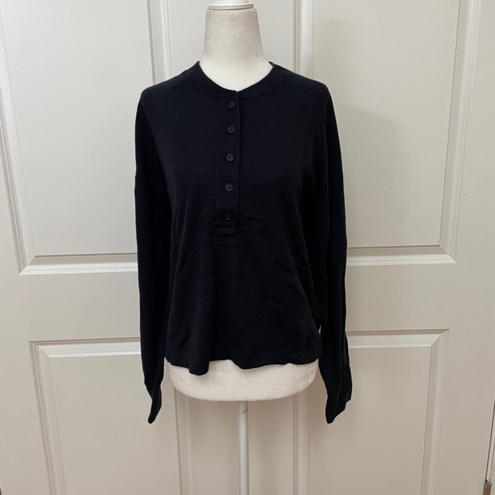 360Cashmere 360 CASHMERE Lennox Henley Cashmere Sweater Size L / US 10 / IT 46 - 2 Thumbnail