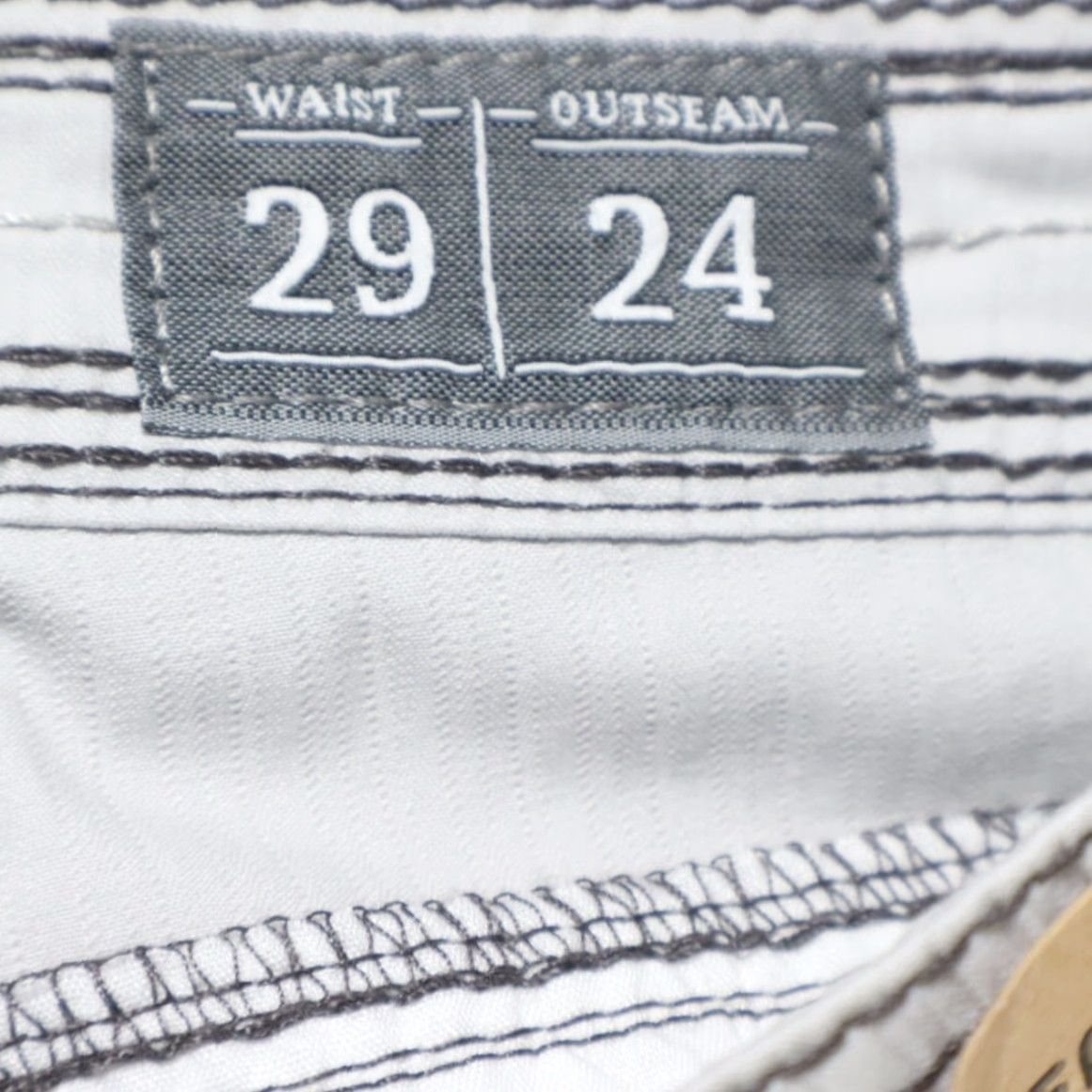 Vintage Buckle Stretch Easy Care Standard Cotton Blend Twill Chino Shorts Gray Men's 29 Size US 29 - 5 Thumbnail