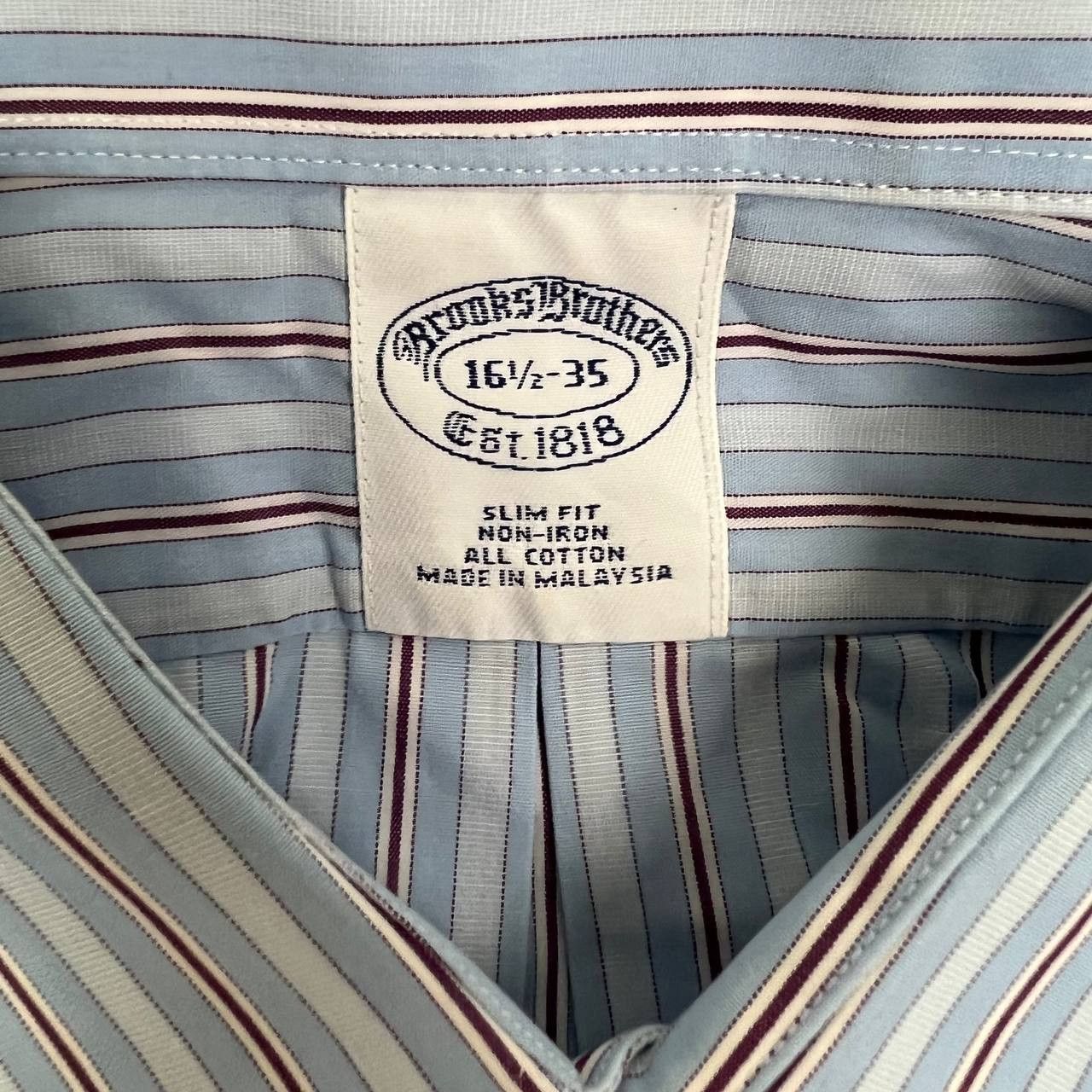 Brooks Brothers Brooks Brothers Shirt Men 16 1/2 - 35 Striped Button Down Size US L / EU 52-54 / 3 - 3 Thumbnail