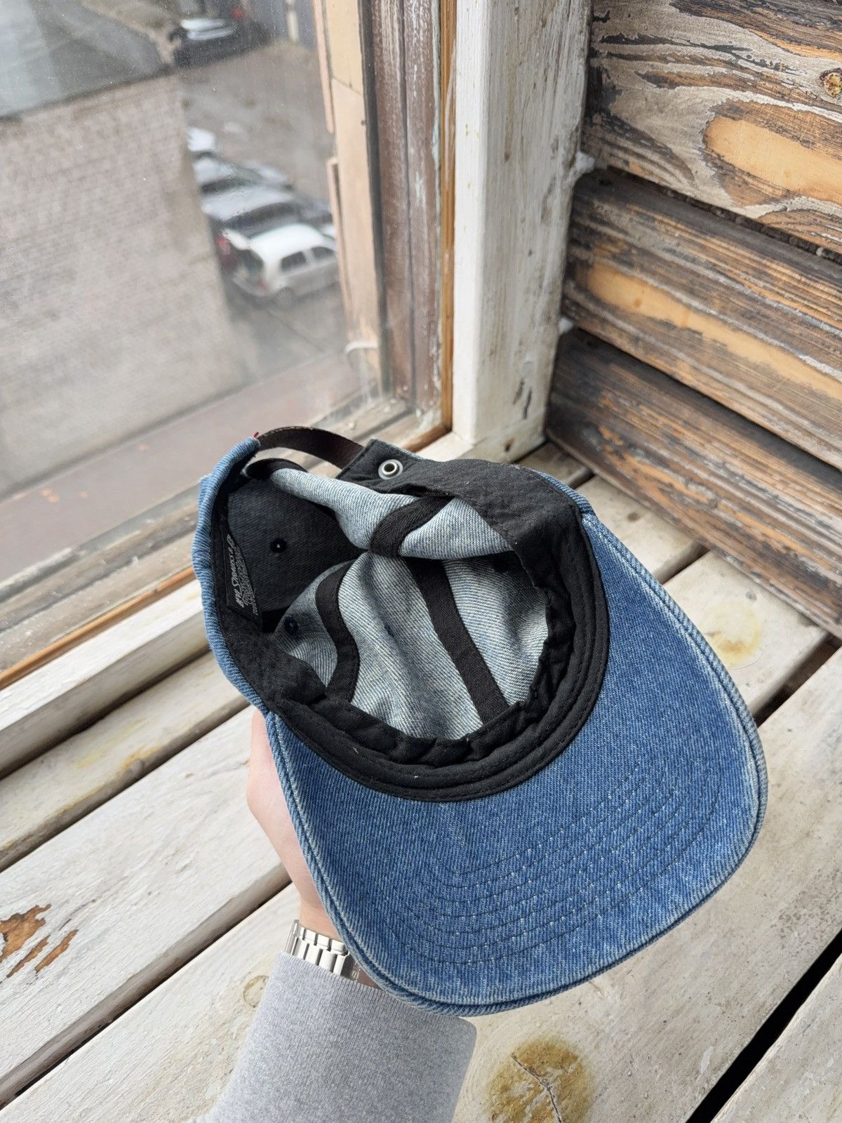 Levi's 90s Vintage Levi’s Denim Dad Cap Blue Retro Minimal Logo Size ONE SIZE - 8 Thumbnail