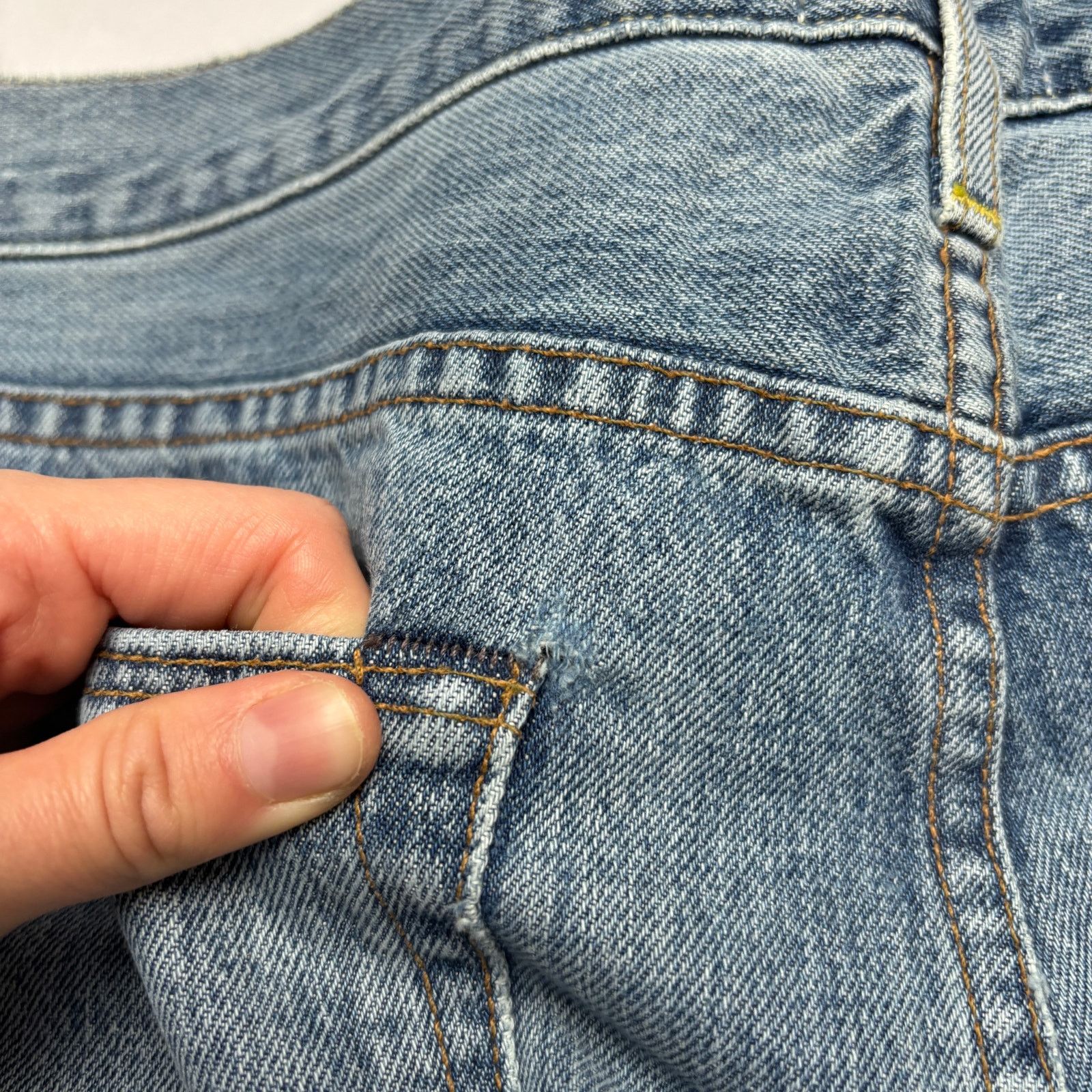 Sid Mashburn $185 Sid Mashburn Light Wash Denim 36x34 Slim Straight Jeans Size US 36 / EU 52 - 12 Thumbnail