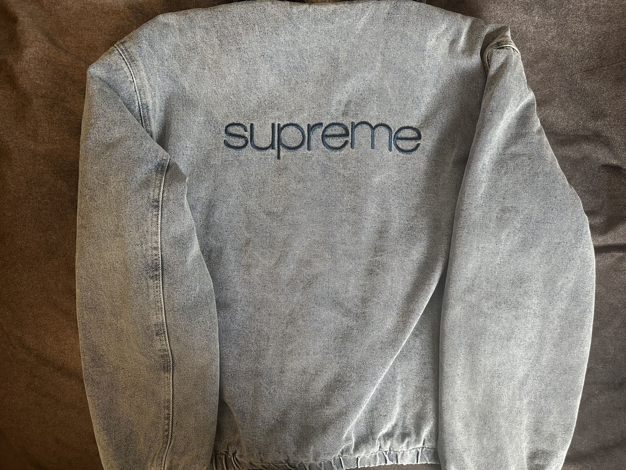 Supreme Supreme Faux Shearling Lined Bomber Jacket — Denim Size US M / EU 48-50 / 2 - 5 Thumbnail