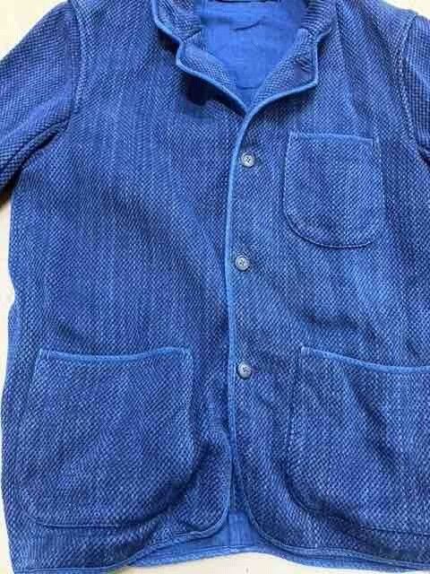 Porter Classic Kendo Sashiko Blue Suit Jacket Size US L / EU 52-54 / 3 - 1 Thumbnail