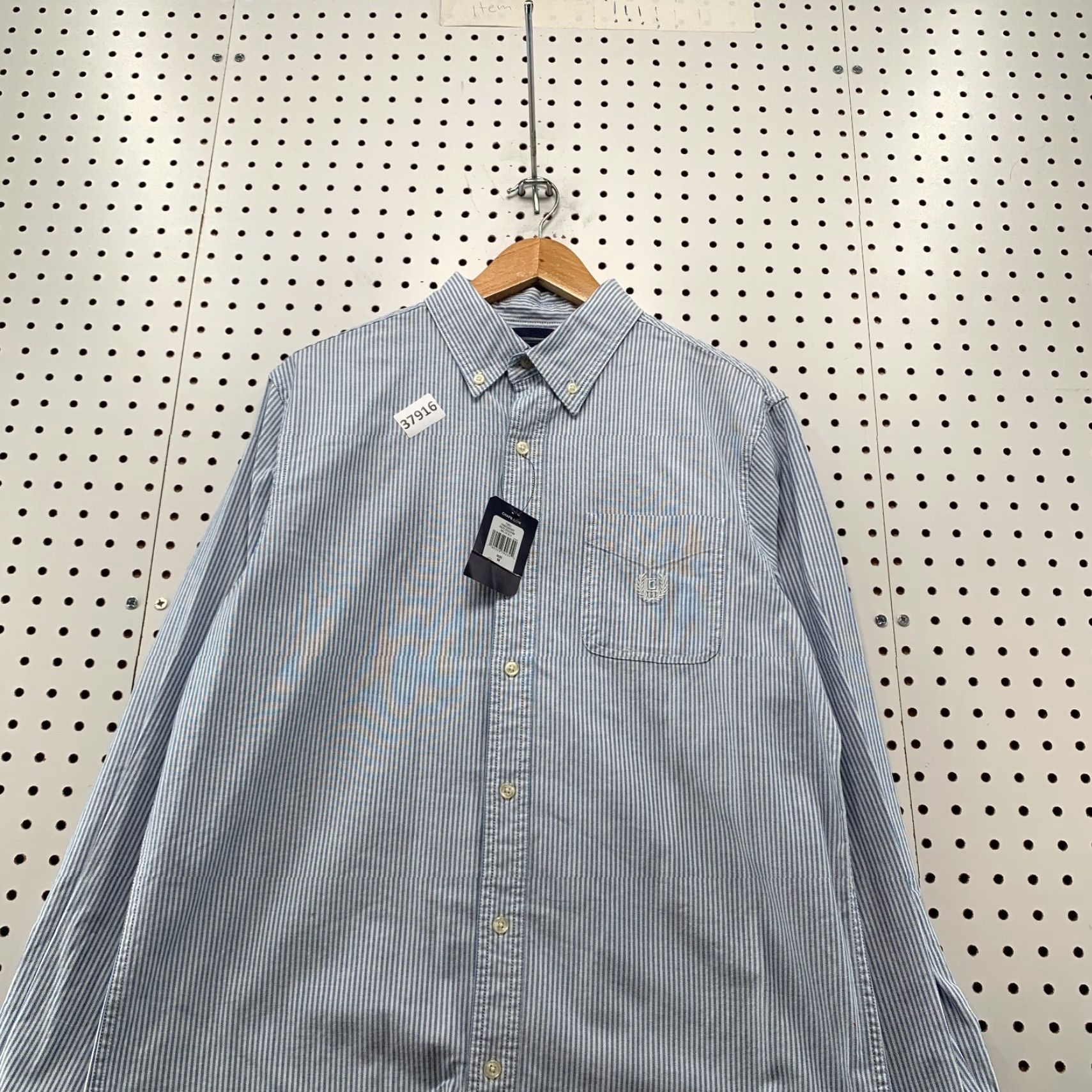 Chaps VINTAGE Chaps Button Down Shirt Mens M Blue Striped Stretch Pocket 21x30 Size US M / EU 48-50 / 2 - 5 Thumbnail