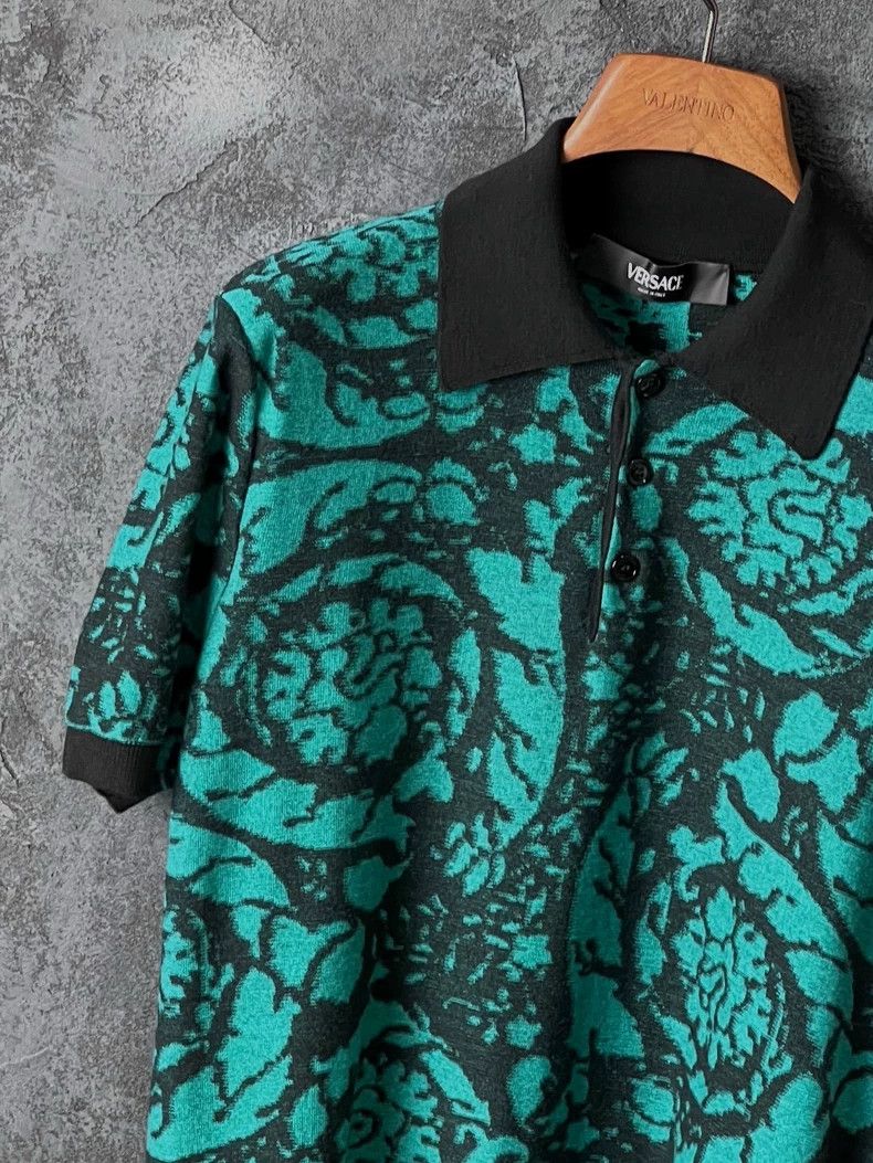 Versace Versace Color-blocking short-sleeved polo shirt Size US XS / EU 42 / 0 - 5 Thumbnail