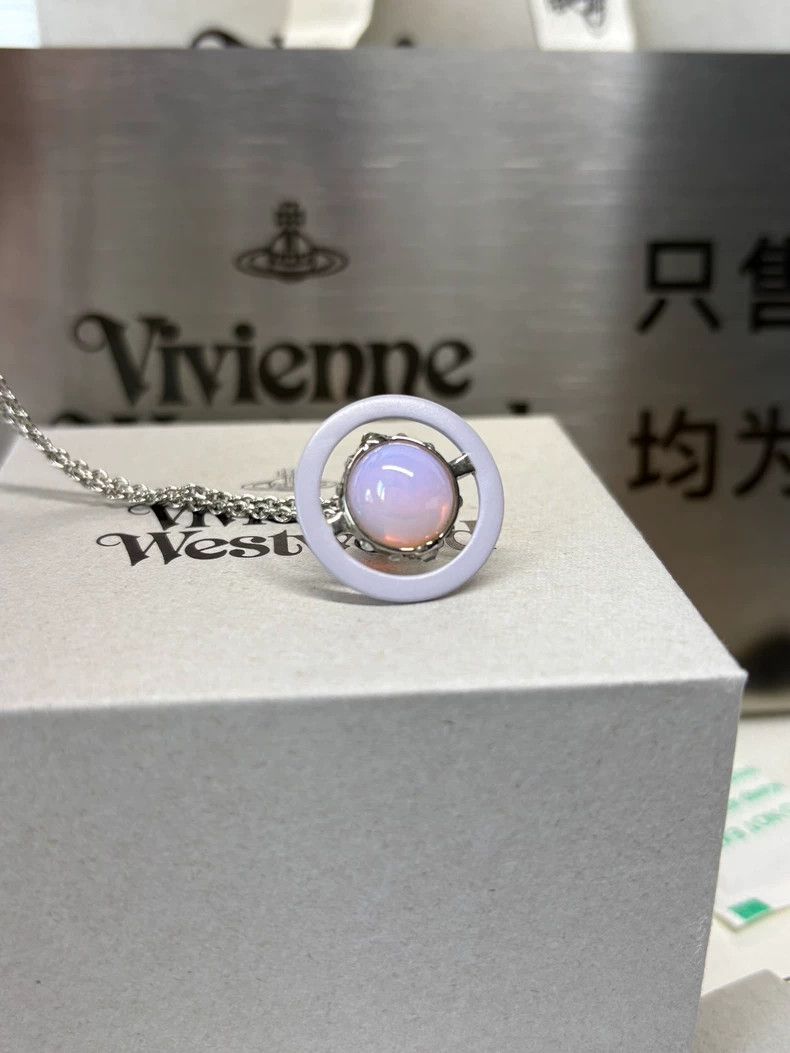 Vivienne Westwood Vivienne Westwood Orb necklace with colorful rings and pow Size ONE SIZE - 6 Thumbnail