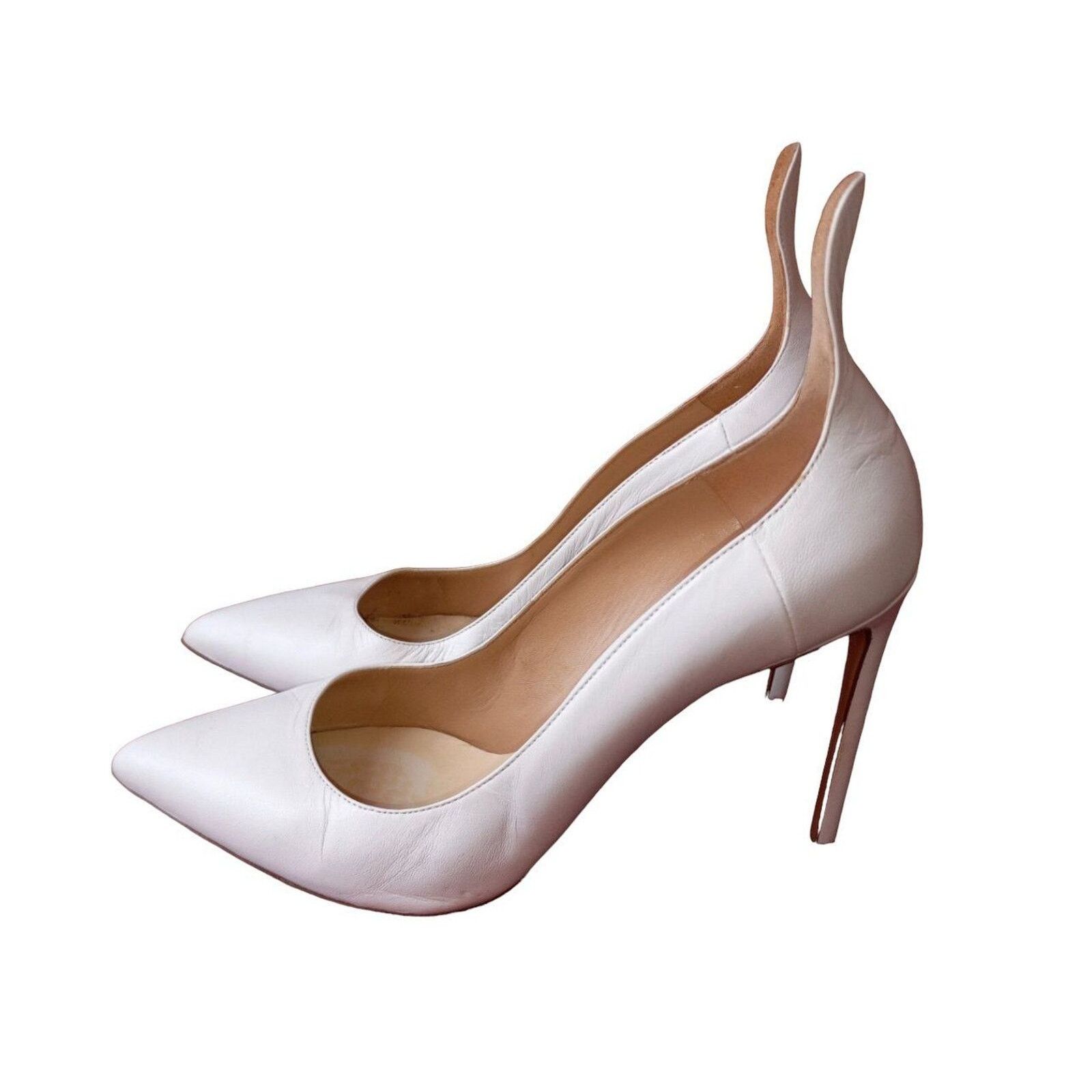Francesco Smalto Francesco Russo Smooth Leather Pointed Toe Stiletto 9.5 Size US 9.5 / IT 39.5 - 5 Thumbnail