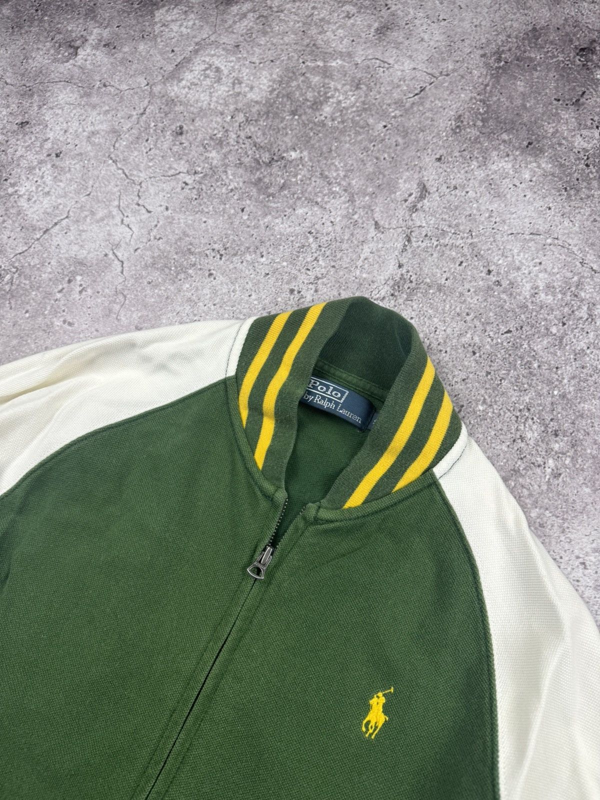 Polo Ralph Lauren Vintage Polo Ralph Lauren knitted bomber Y2K jacket faded Size US S / EU 44-46 / 1 - 3 Thumbnail