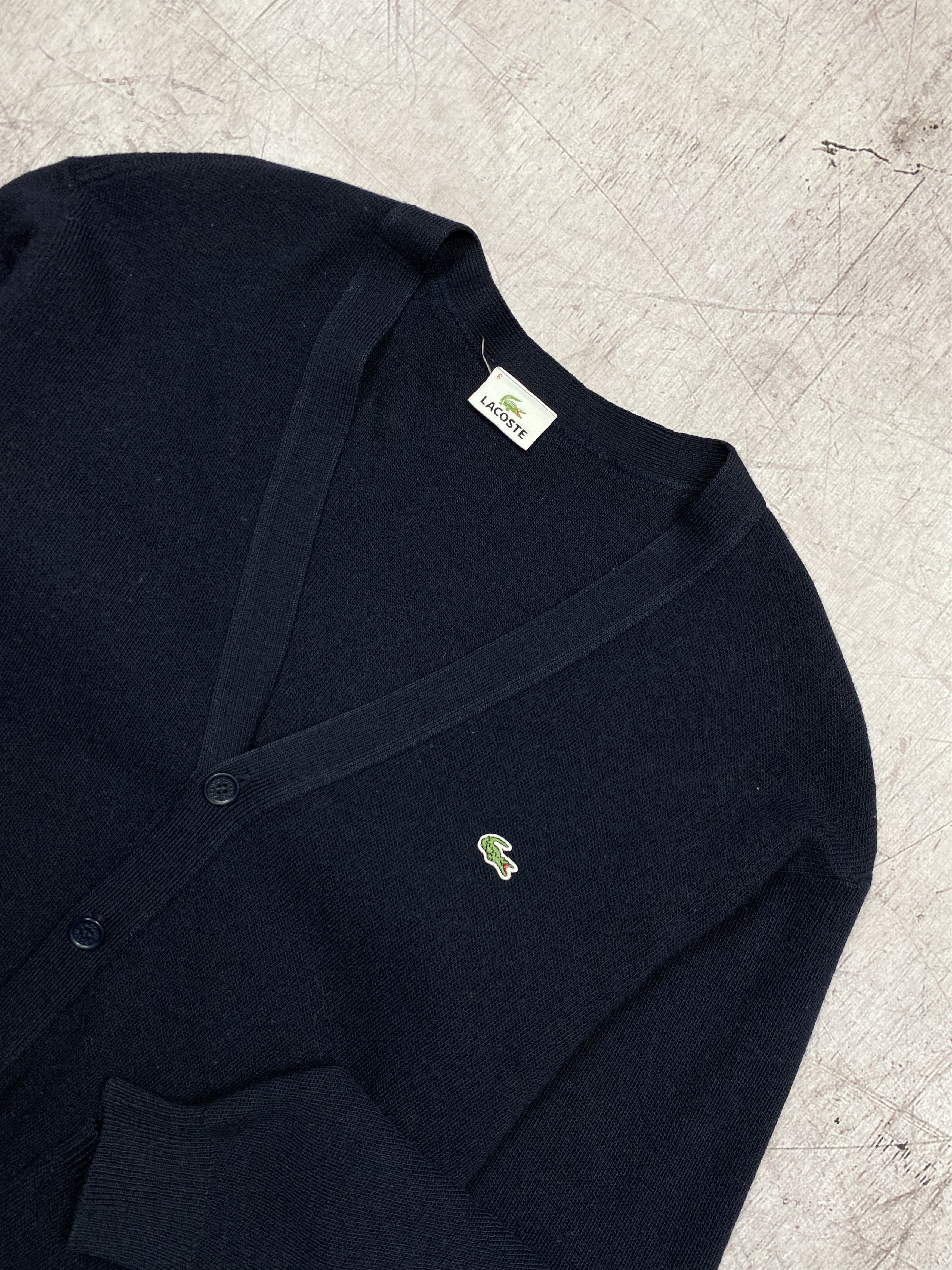 Lacoste × Vintage Lacoste Vintage Mens Cardigan Wool Knit Sweater Size US L / EU 52-54 / 3 - 2 Thumbnail