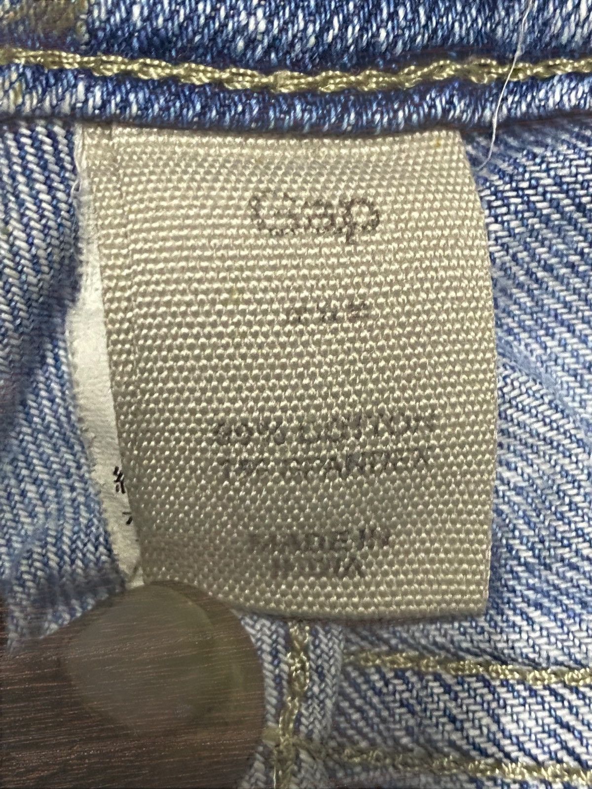 Dapper Dan × Gap Vintage Gap DenimFaded Wash Distressed Slim Bootcut Jeans Size US 30 / EU 46 - 17 Thumbnail