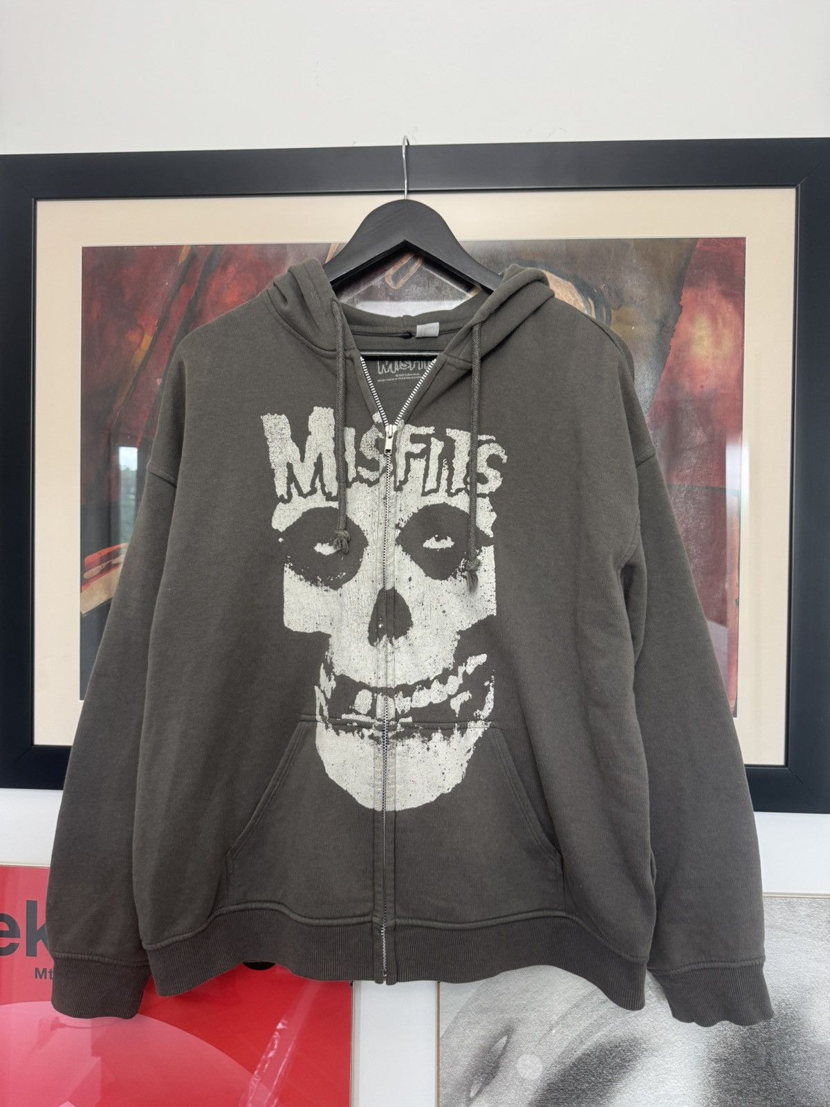 Band Tees Misfits Band Punk Rock Zip Hoodie Crimson Ghost H&m m Rare Size US M / EU 48-50 / 2 - 1 Thumbnail
