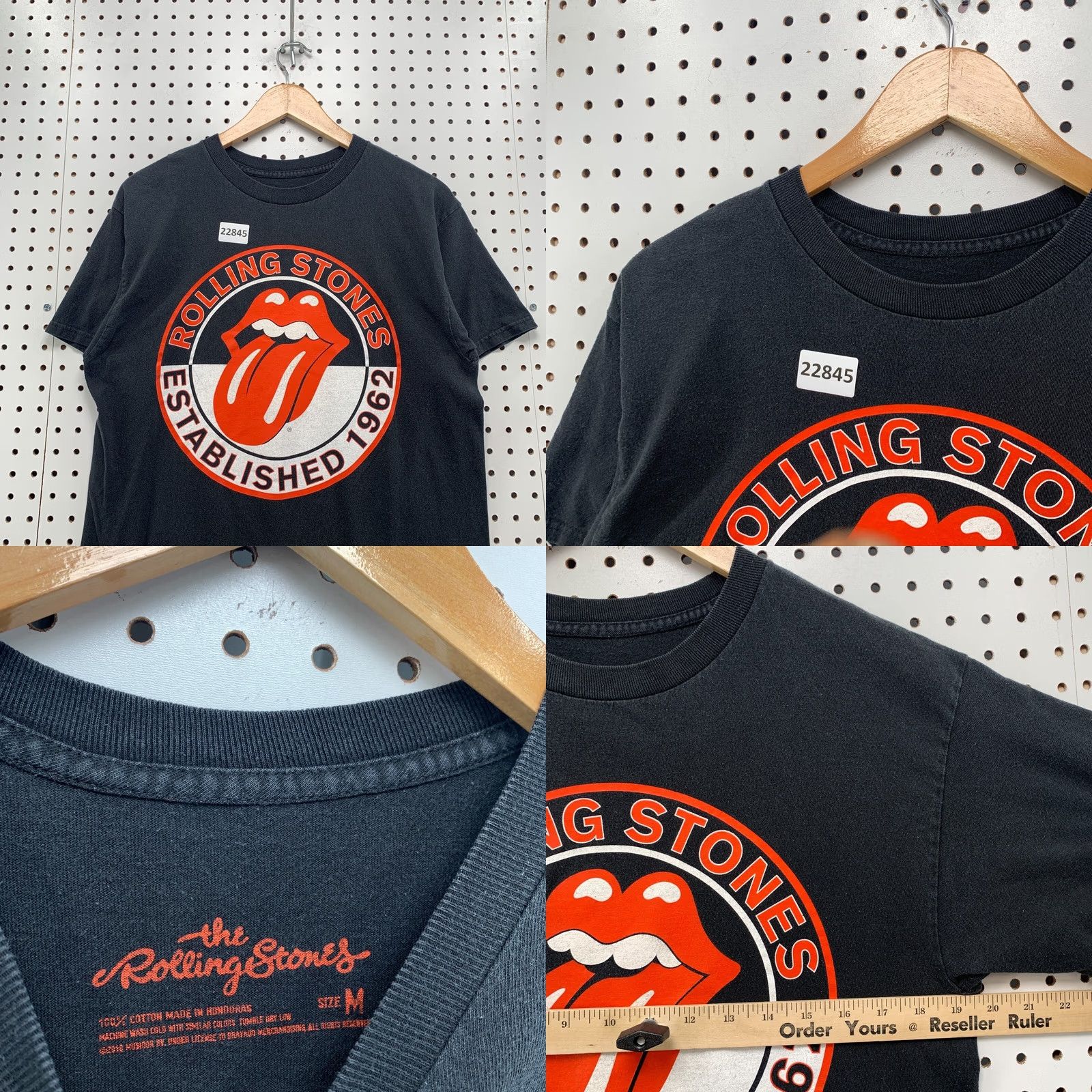 Vintage Rolling Stones Shirt Red Black Tongue Lips Music Band Adult Medium Mens Size US M / EU 48-50 / 2 - 8 Thumbnail