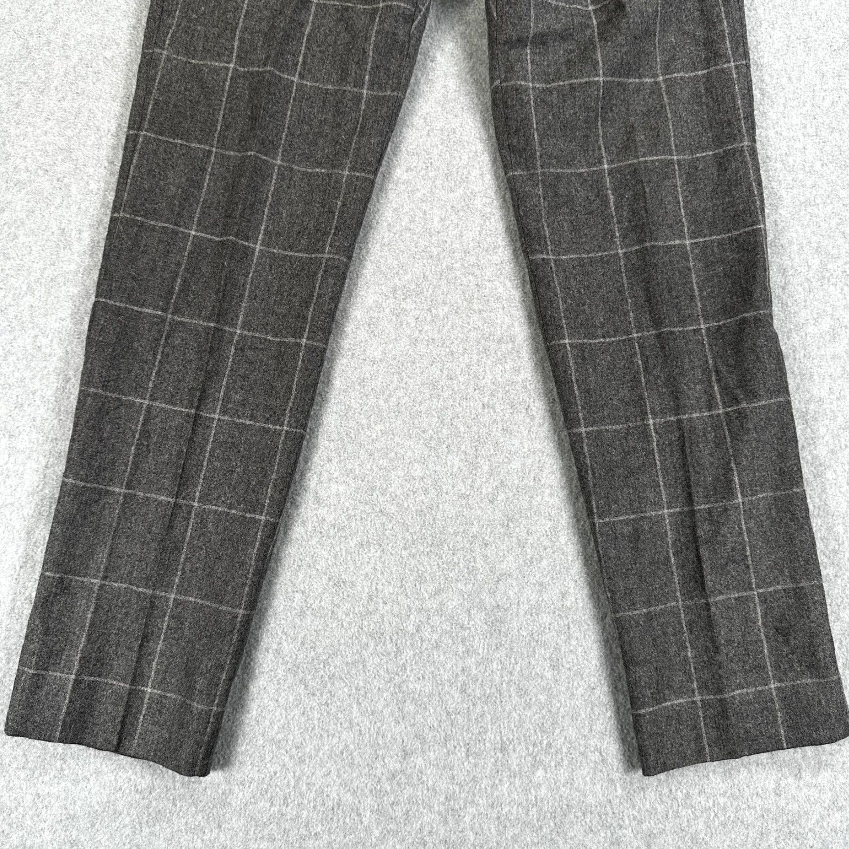 J.Crew J.Crew Ludlow Slim Dress Pants Mens 29x30 Gray Plaid Wool Lined Tapered Leg Size US 29 - 5 Thumbnail