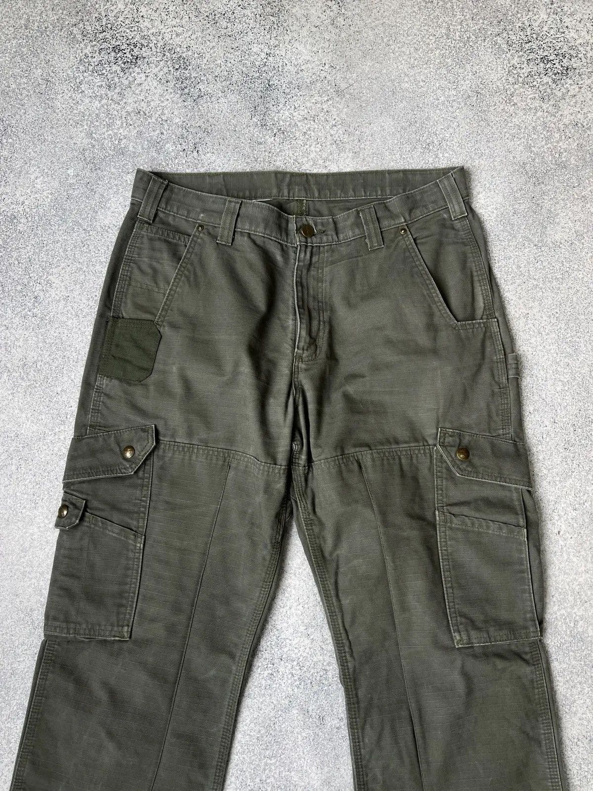 Carhartt × Vintage Vintage CARHARTT RELAXED RIPSTOP CARGO DOUBLE KNEE PANTS Size US 34 / EU 50 - 5 Thumbnail