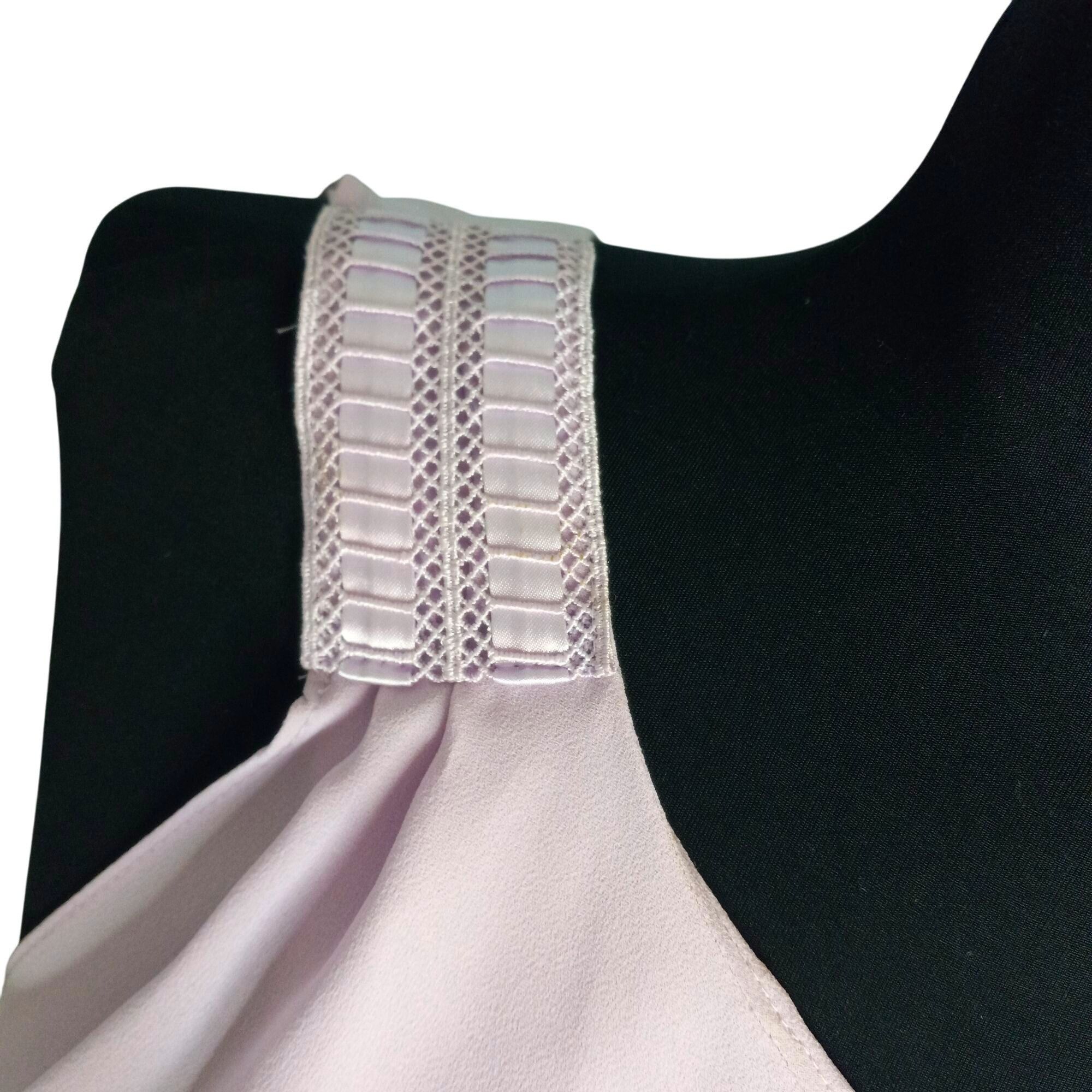 White House Black Market WHBM Size 4 Blouse One Shoulder Layered Chiffon Embellished Size S / US 4 / IT 40 - 5 Thumbnail