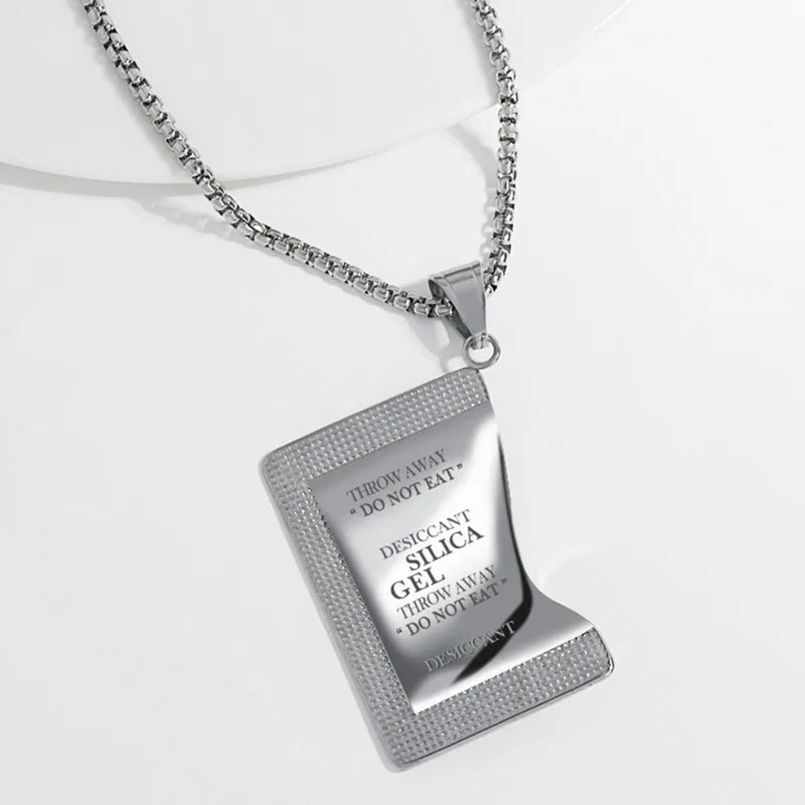 Jewelry Titanium Steel Silica Gel Necklace - Unique Pendant Size ONE SIZE - 4 Thumbnail