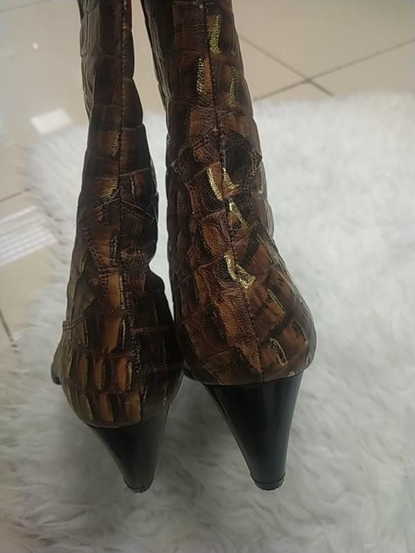 Other Croco Brown Western Boots US sz 6 Size US 6 / IT 36 - 4 Thumbnail