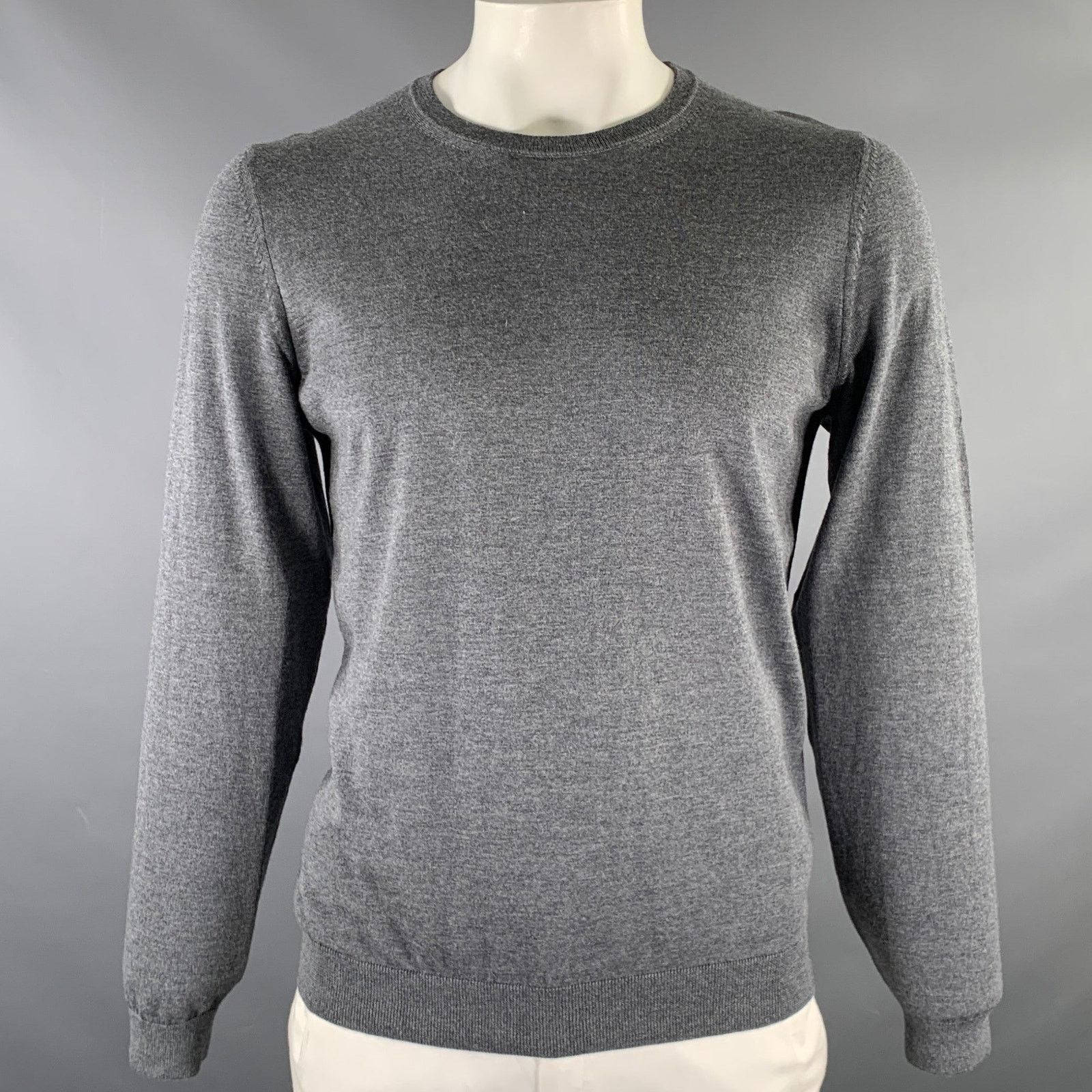Hugo Boss HUGO BOSS Size XL Grey Knitted Wool Crew-Neck Pullover Size US XL / EU 56 / 4 - 1 Thumbnail