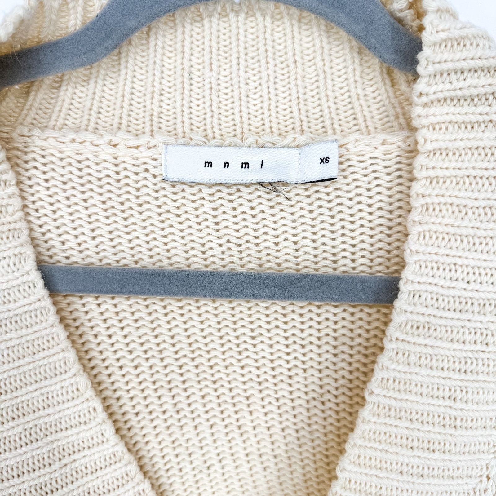 MNML MNML Distressed Cardigan Sweater Cream Shredded Grunge Butto Size US XS / EU 42 / 0 - 8 Thumbnail