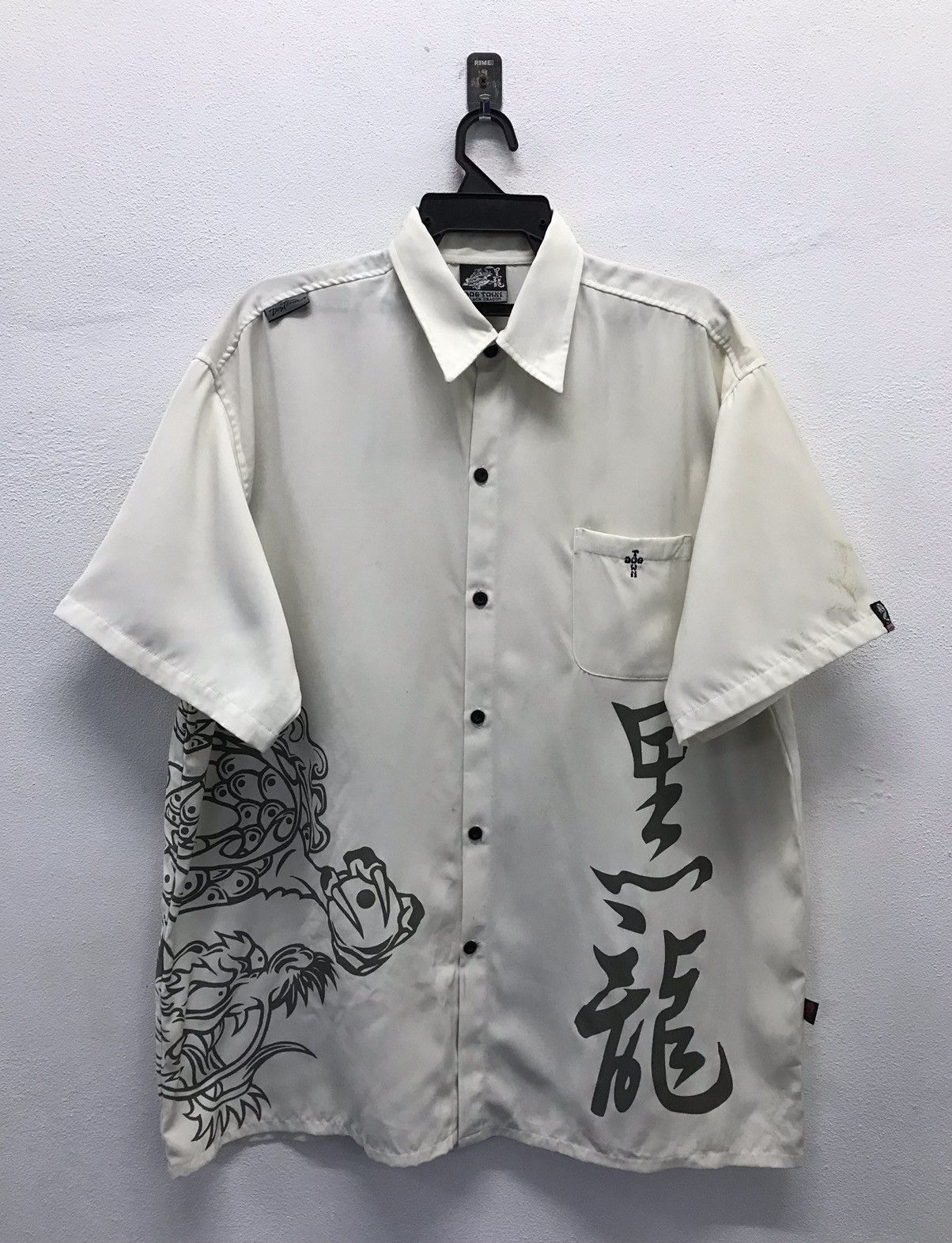 Dogtown × Vintage Vintage Dog Town Black Dragon Shirt Button Up Size US XL / EU 56 / 4 - 1 Thumbnail