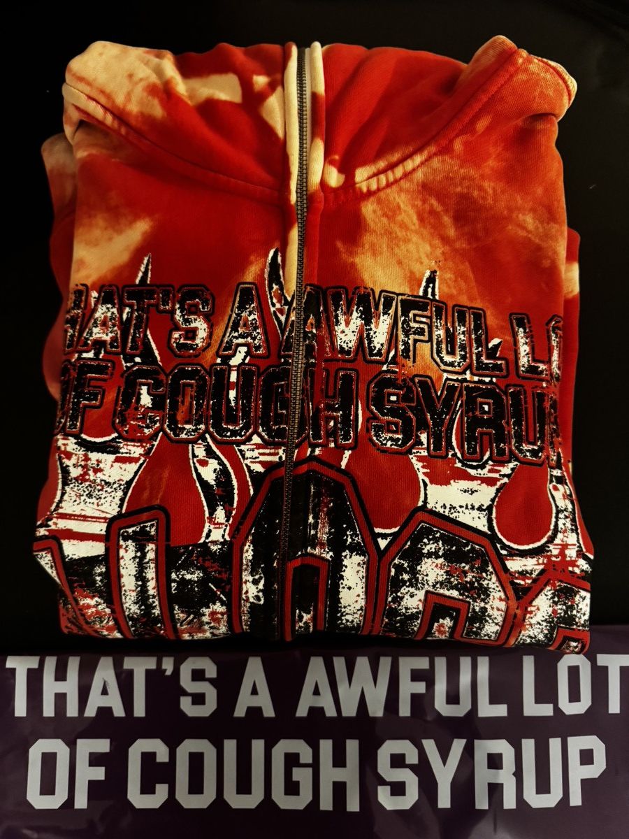 Awful Lot of Cough Syrup Awful Lot of Cough Syrup Red Full Zip Hoodie Size US XXL / EU 58 / 5 - 3 Thumbnail