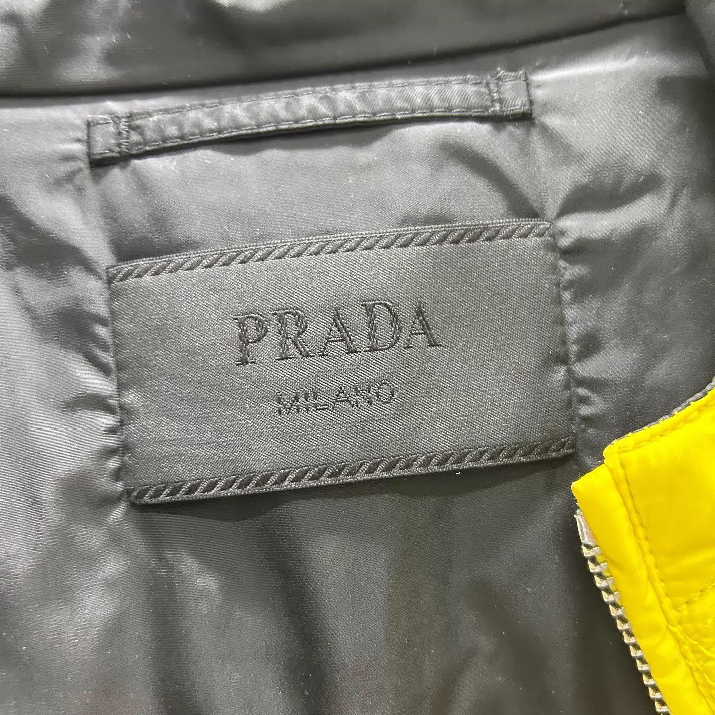 Prada PRADA 99 New Yellow Quilted Triangle Logo Puffer 50 Size US M / EU 48-50 / 2 - 4 Thumbnail