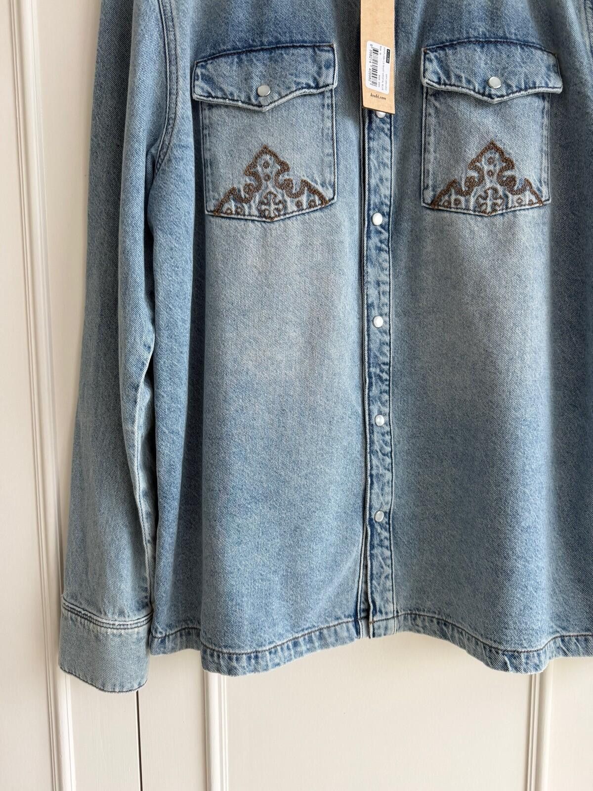 Ksubi new Ksubi mens whiplash ls shirt krystal blue denim medium m Size US M / EU 48-50 / 2 - 3 Thumbnail
