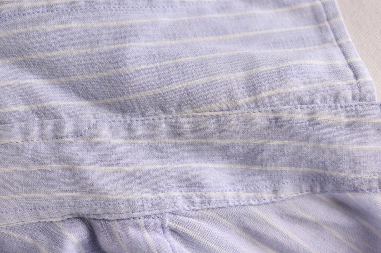 La Martina La Martina Blue White Striped Linen Collar Shirt Size L Size US L / EU 52-54 / 3 - 12 Thumbnail