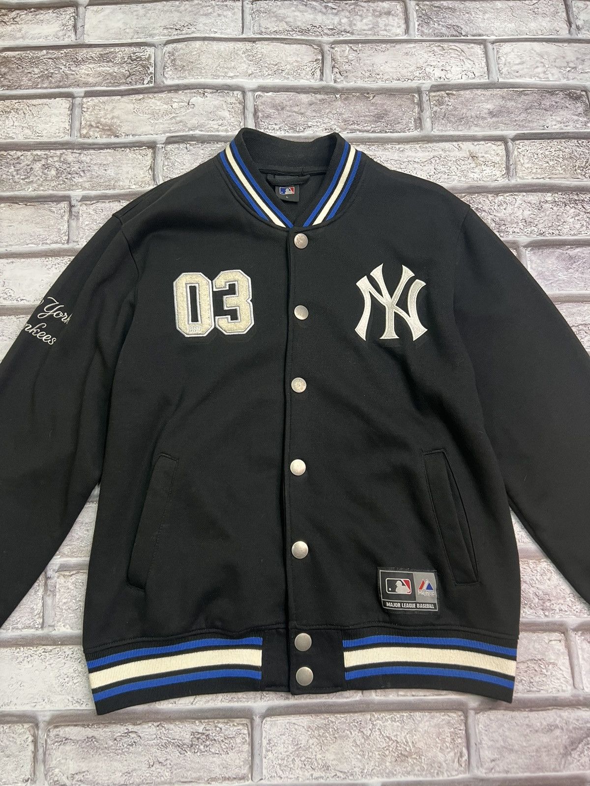 Majestic × New York Yankees NEW YORK MAJESTIC ATHLETIC 03 VARSITY JACKET Size US L / EU 52-54 / 3 - 2 Thumbnail