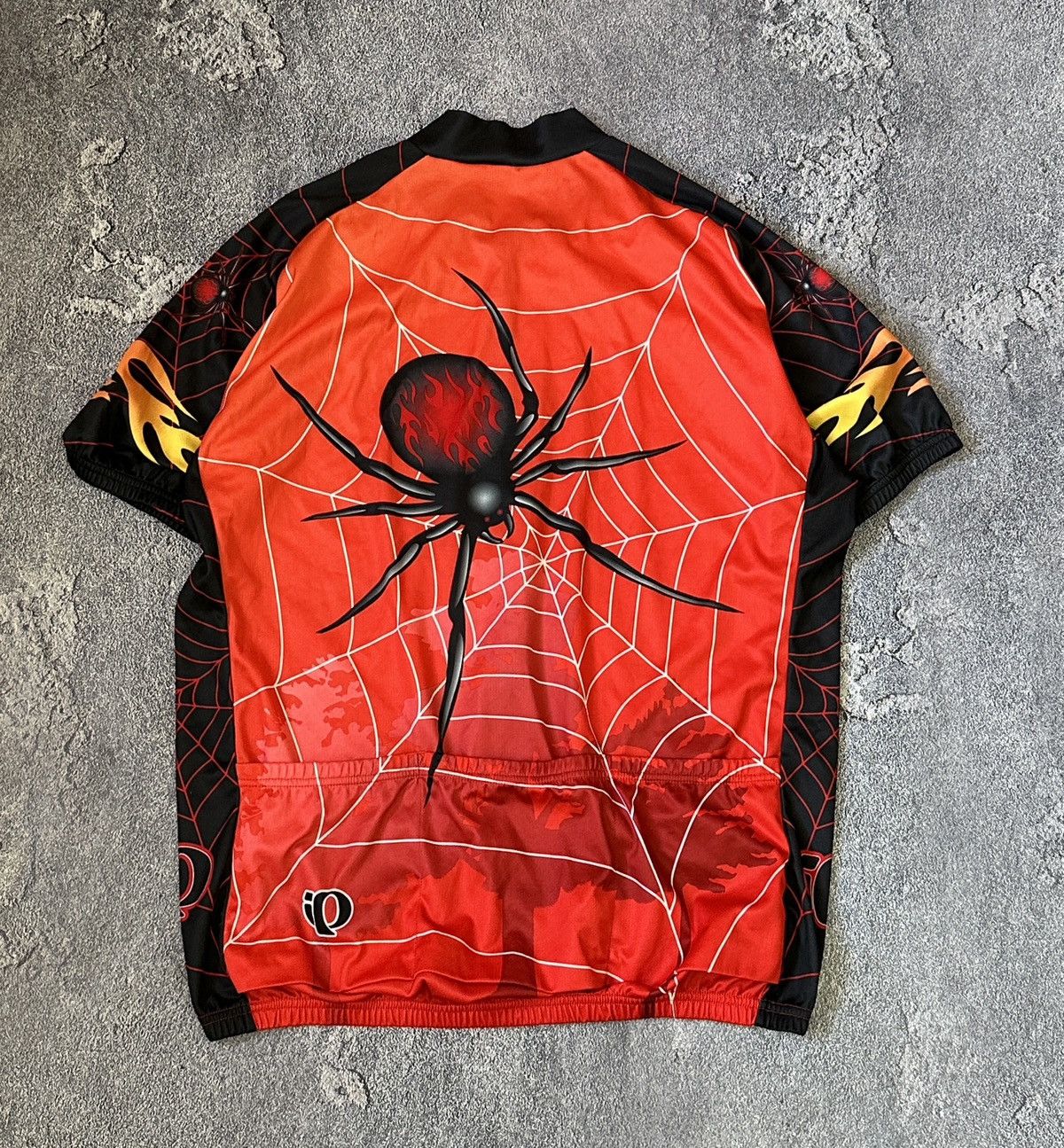 Vintage Very Rare Spyder Web Fire Flame Cycling Jersey Y2k Size US L / EU 52-54 / 3 - 2 Thumbnail