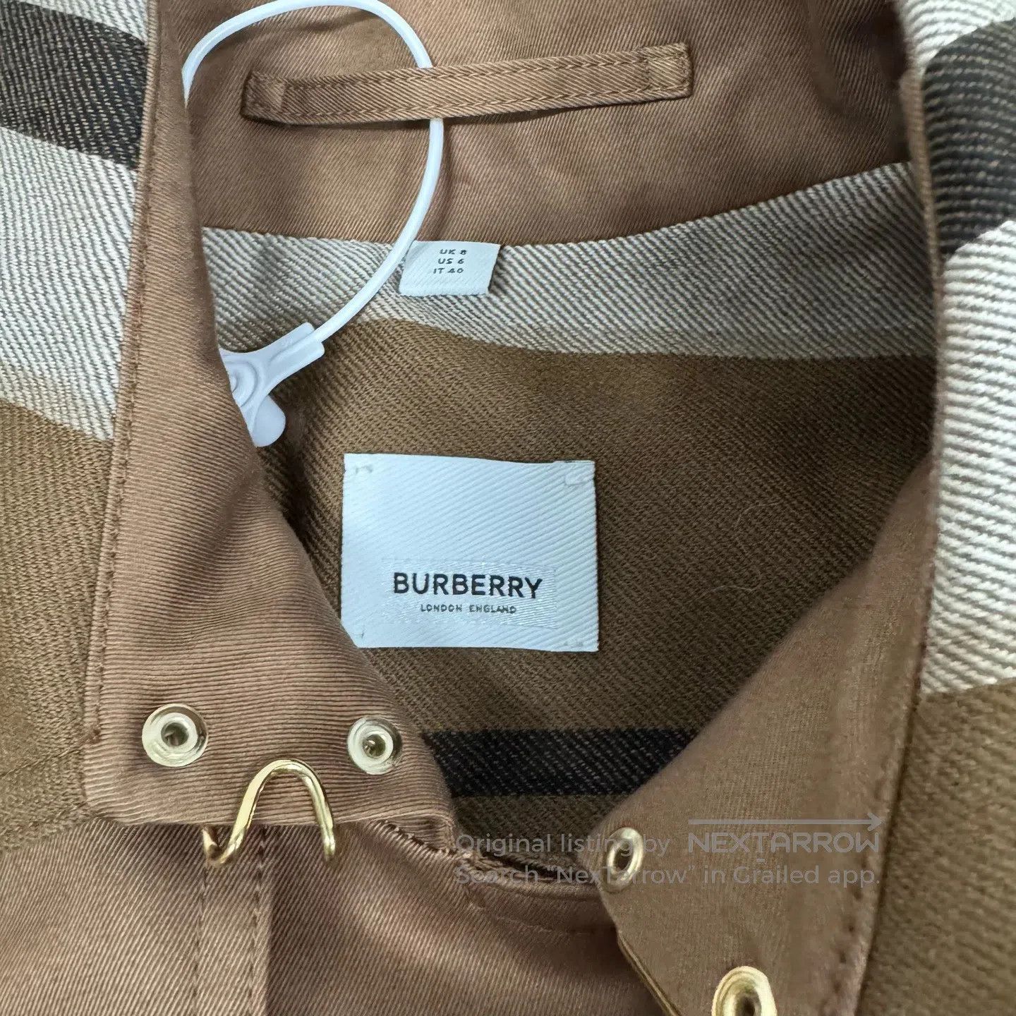 Burberry BURBERRY size UK8 Checkered wool patchwork coat| Size M / US 6-8 / IT 42-44 - 7 Thumbnail