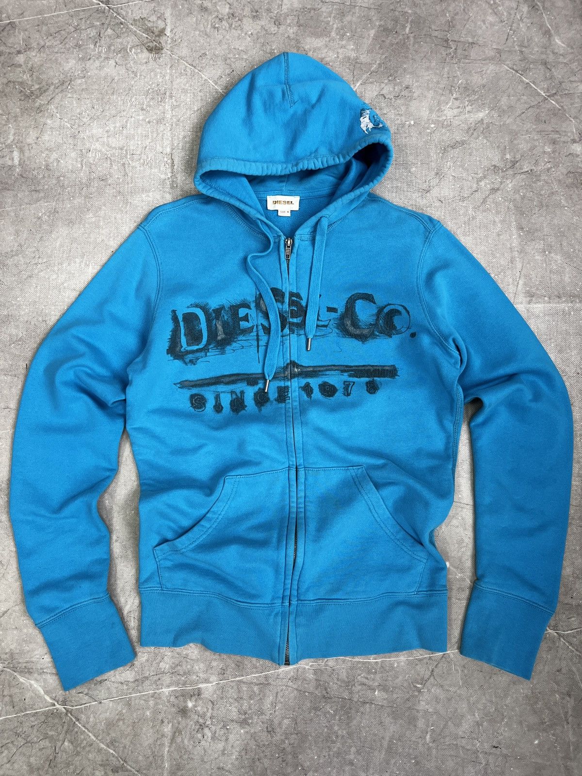 Diesel Vintage Diesel big logo Hoodie Blue Y2K Streetwear Style Size US M / EU 48-50 / 2 - 1 Thumbnail