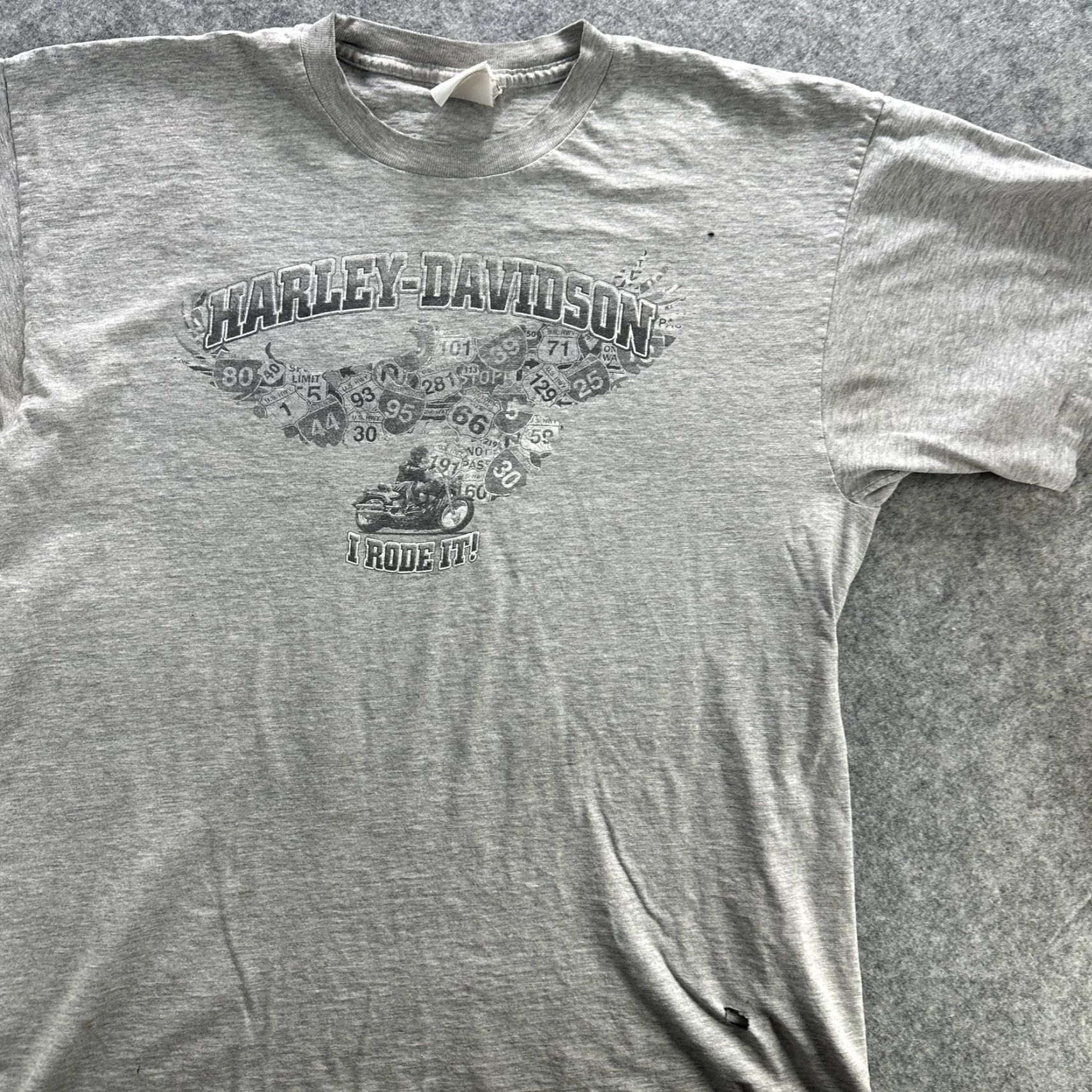 Harley Davidson VINTAGE Harley-Davidson T-Shirt Mens XL Gray Motorcycle Biker Travel 90s Collectible Size US XL / EU 56 / 4 - 3 Thumbnail