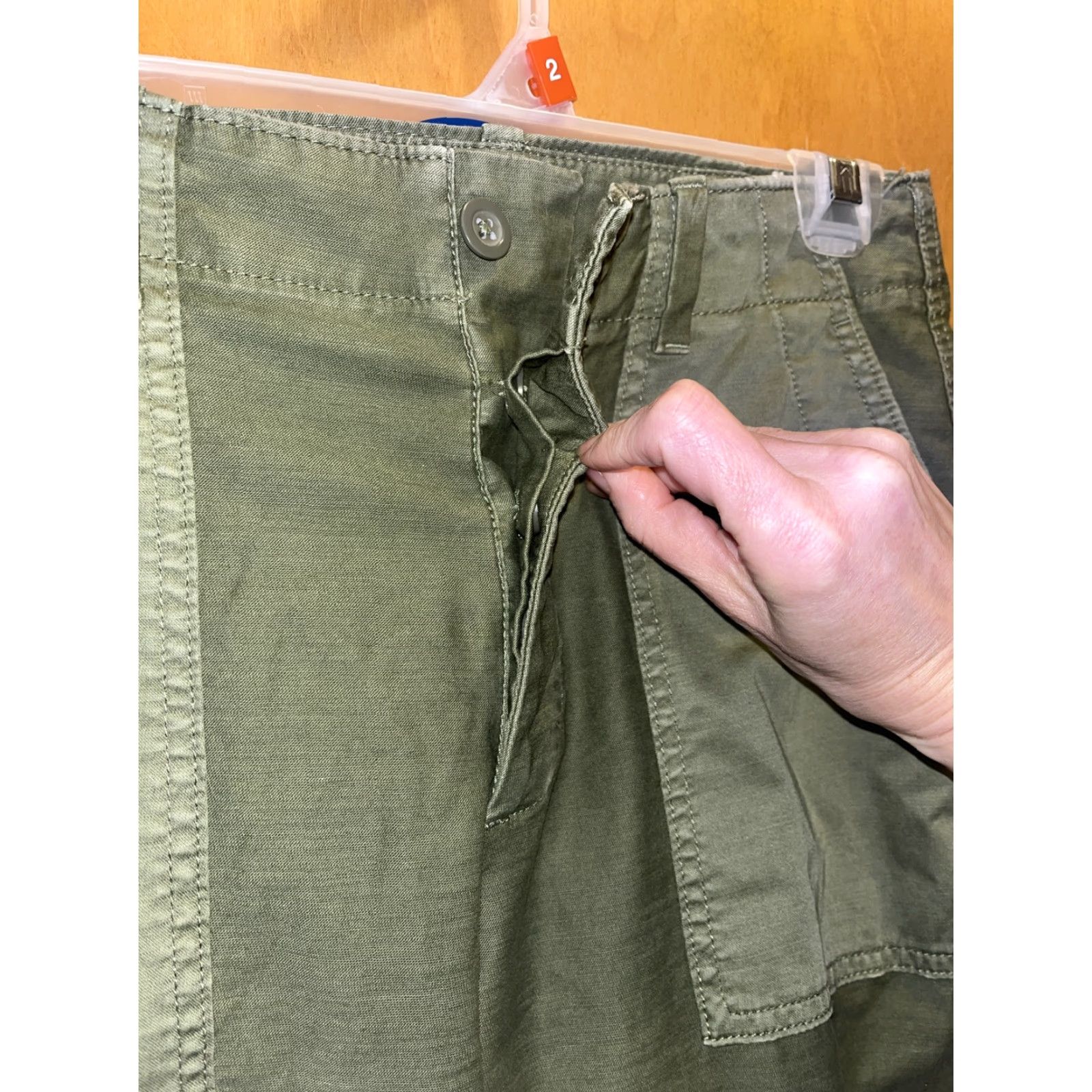 Gap VINTAGE GAP Women's Cropped Pants Adult Size 0 Green Canvas Mid Rise Casual Stretch 90s Streetwear Size 25" / US 0 / IT 36 - 7 Thumbnail