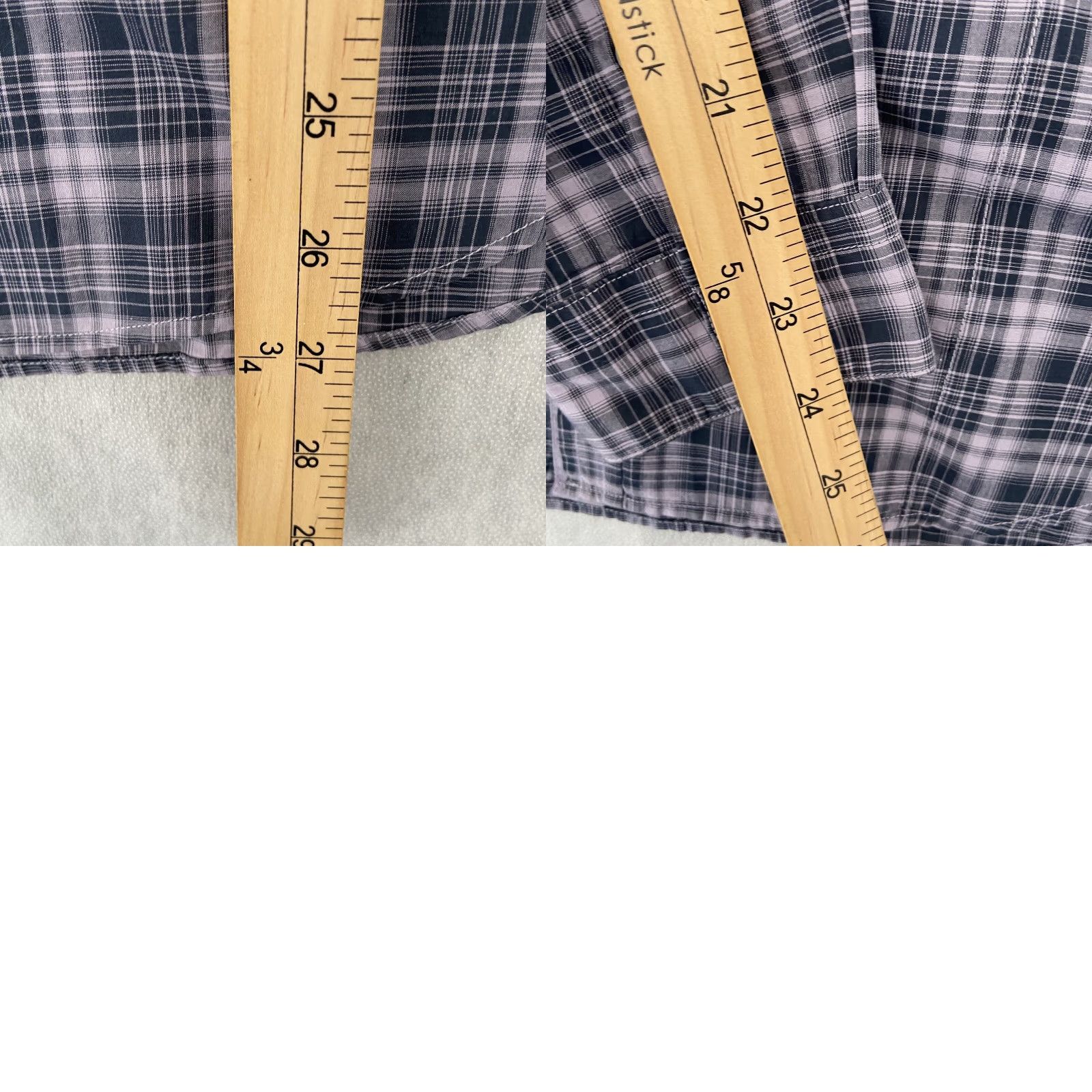 John Varvatos John Varvatos Shirt Adult Small Purple Plaid Button-Up Long Sleeve Cotton Mens S Size US S / EU 44-46 / 1 - 8 Thumbnail