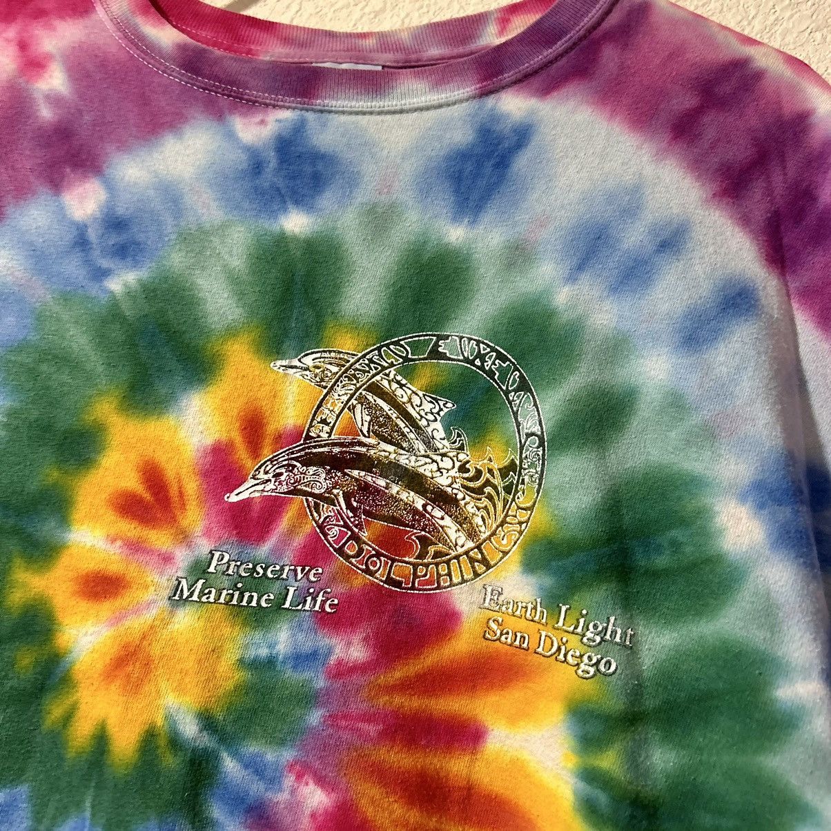 Anvil × Vintage Vintage 90’s Earth Light San Diego Tie-Dye Anvil T-Shirt XL Size US XL / EU 56 / 4 - 2 Thumbnail