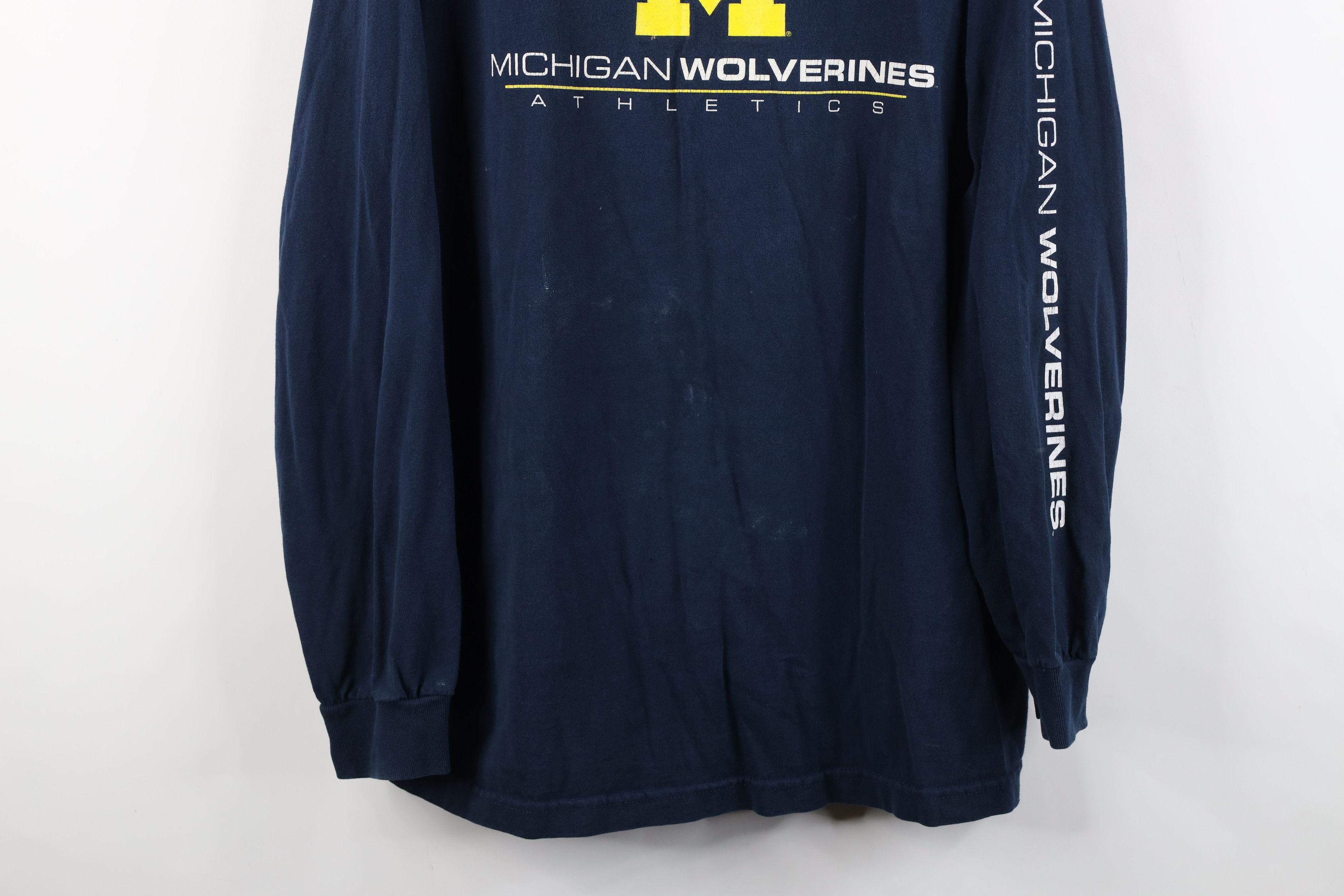 Vintage Vintage 90s University of Michigan Long Sleeve T-Shirt USA Size US XL / EU 56 / 4 - 3 Thumbnail