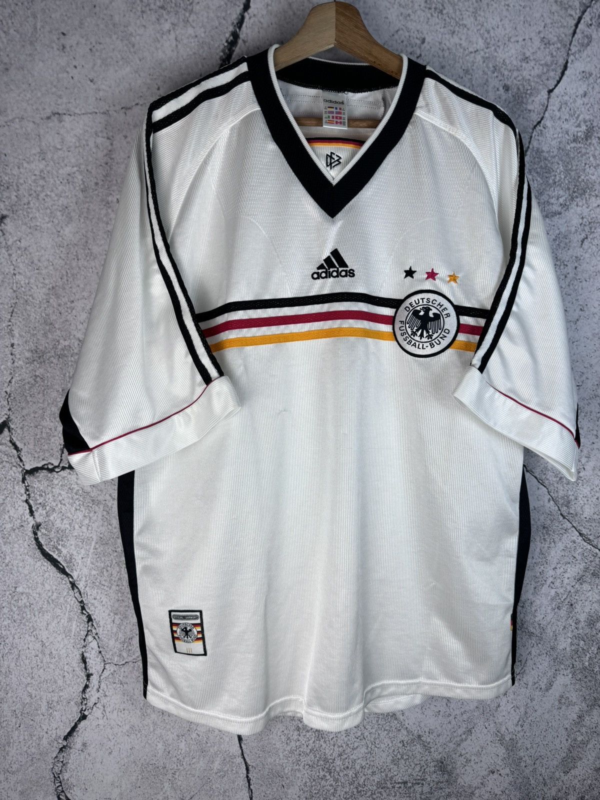 Adidas 1998 Vintage Germany Soccer Jersey Football Shirt Size US XXL / EU 58 / 5 - 1 Thumbnail