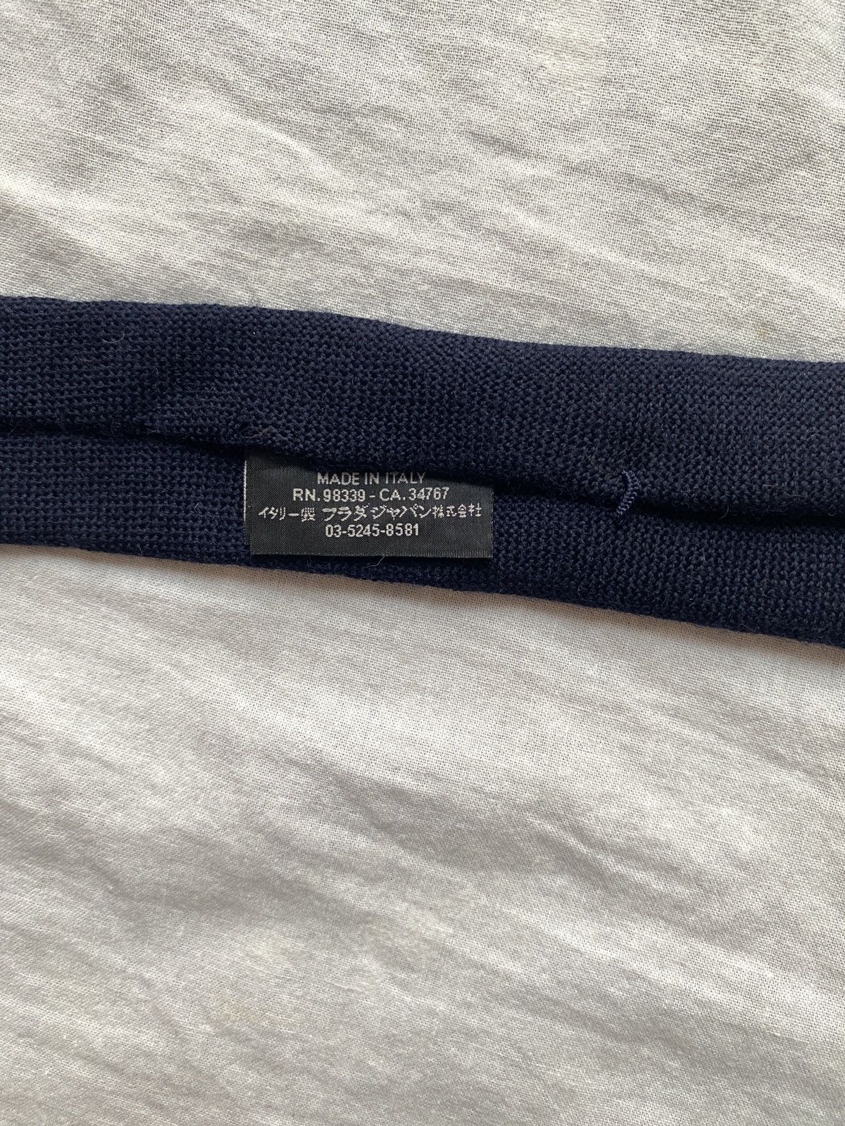 Prada Prada Navy Knit Tie Size ONE SIZE - 6 Thumbnail