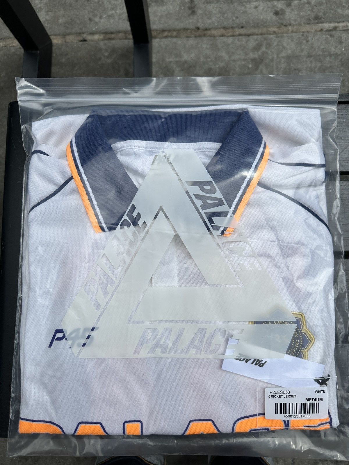 image of Palace Cricket Jersey White In Hand, Men's (Size Medium)