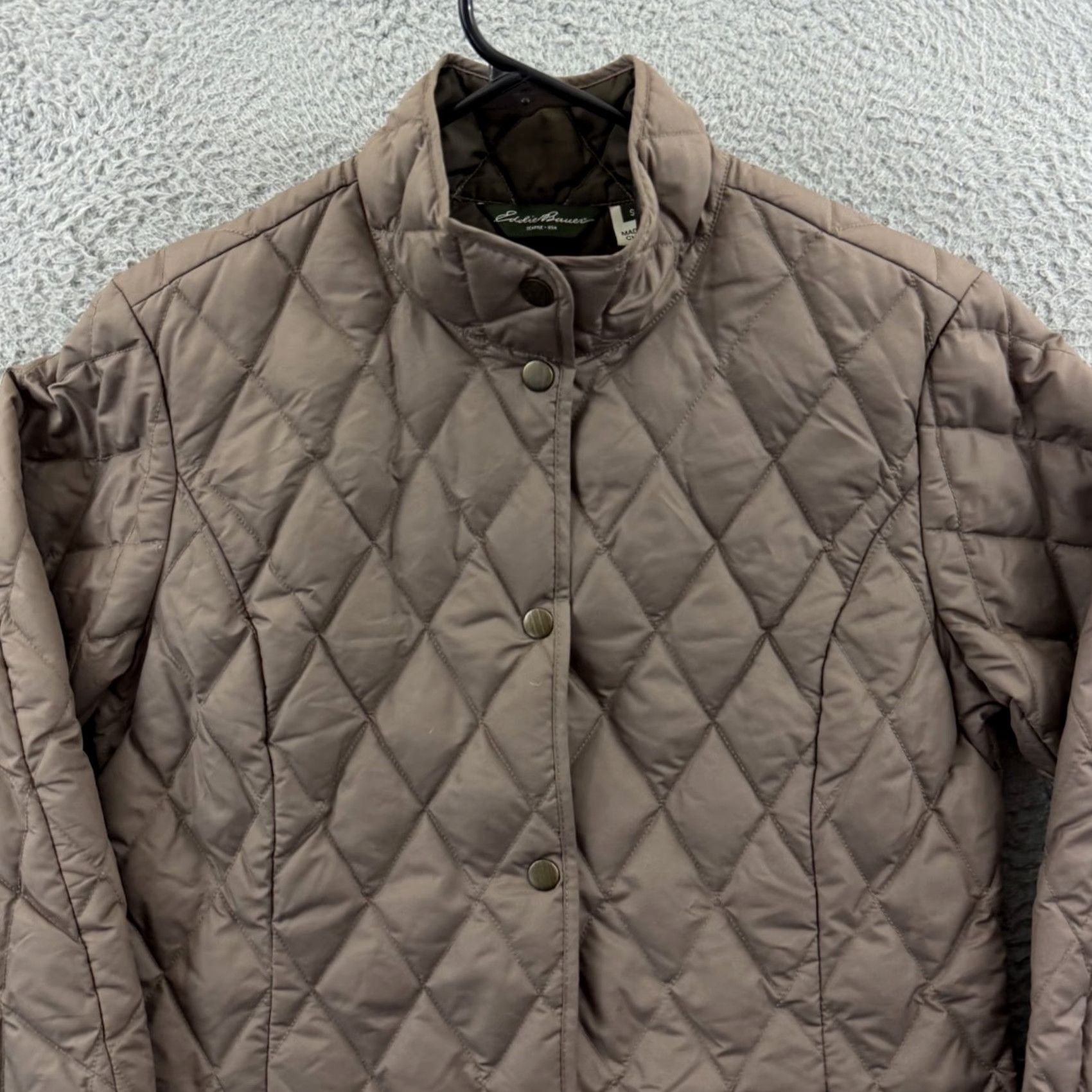 Eddie Bauer Eddie Bauer Puffer Jacket Women Small Brown EB550 Goose Down Quilted Lightweight Jacket Size S / US 4 / IT 40 - 3 Thumbnail