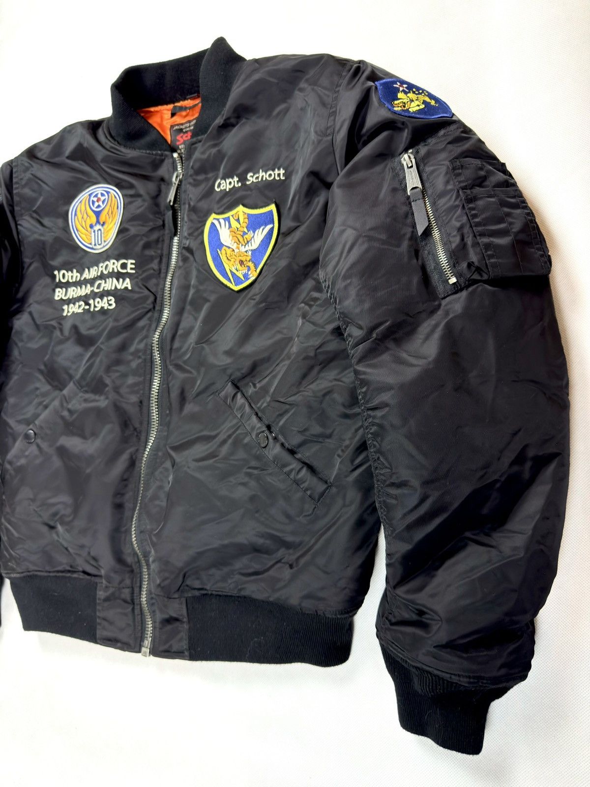 Schott Schott Flying Tenth MA-1 Bomber Jacket Size US M / EU 48-50 / 2 - 5 Thumbnail