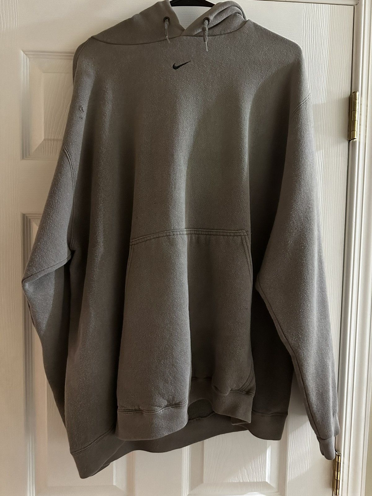 Nike 90’s Nike Center Swoosh Hoodie - Grey Size US XL / EU 56 / 4 - 4 Thumbnail