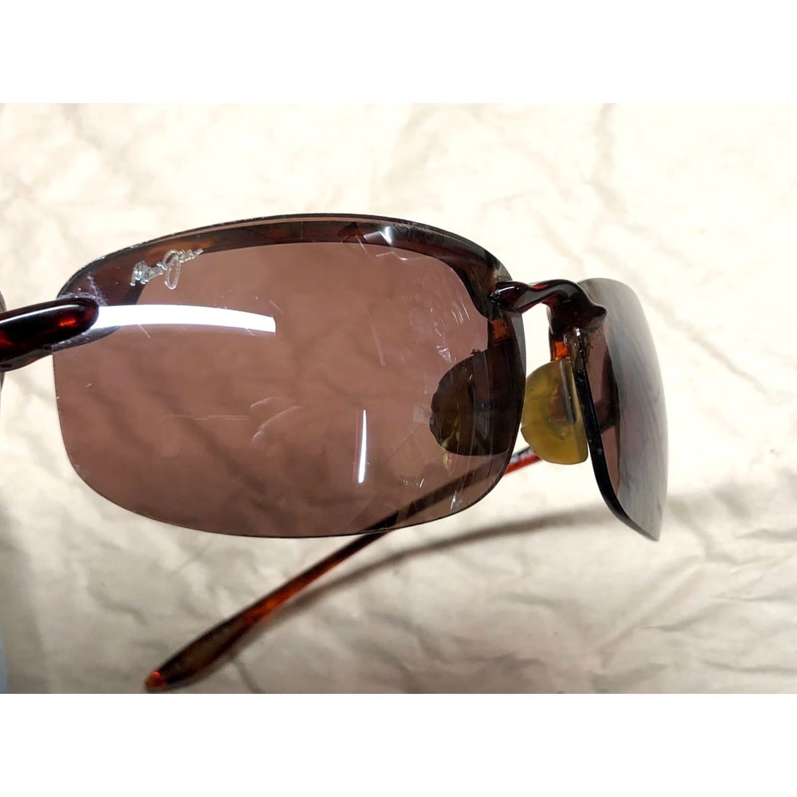 Maui Jim MAUI JIM MJ SPORT WRAP MJ407-10 BROWN SUNGLASSES Polarized 1.5 Japan + Case Unisex Adults Wrap Rimless Case Size ONE SIZE - 3 Thumbnail
