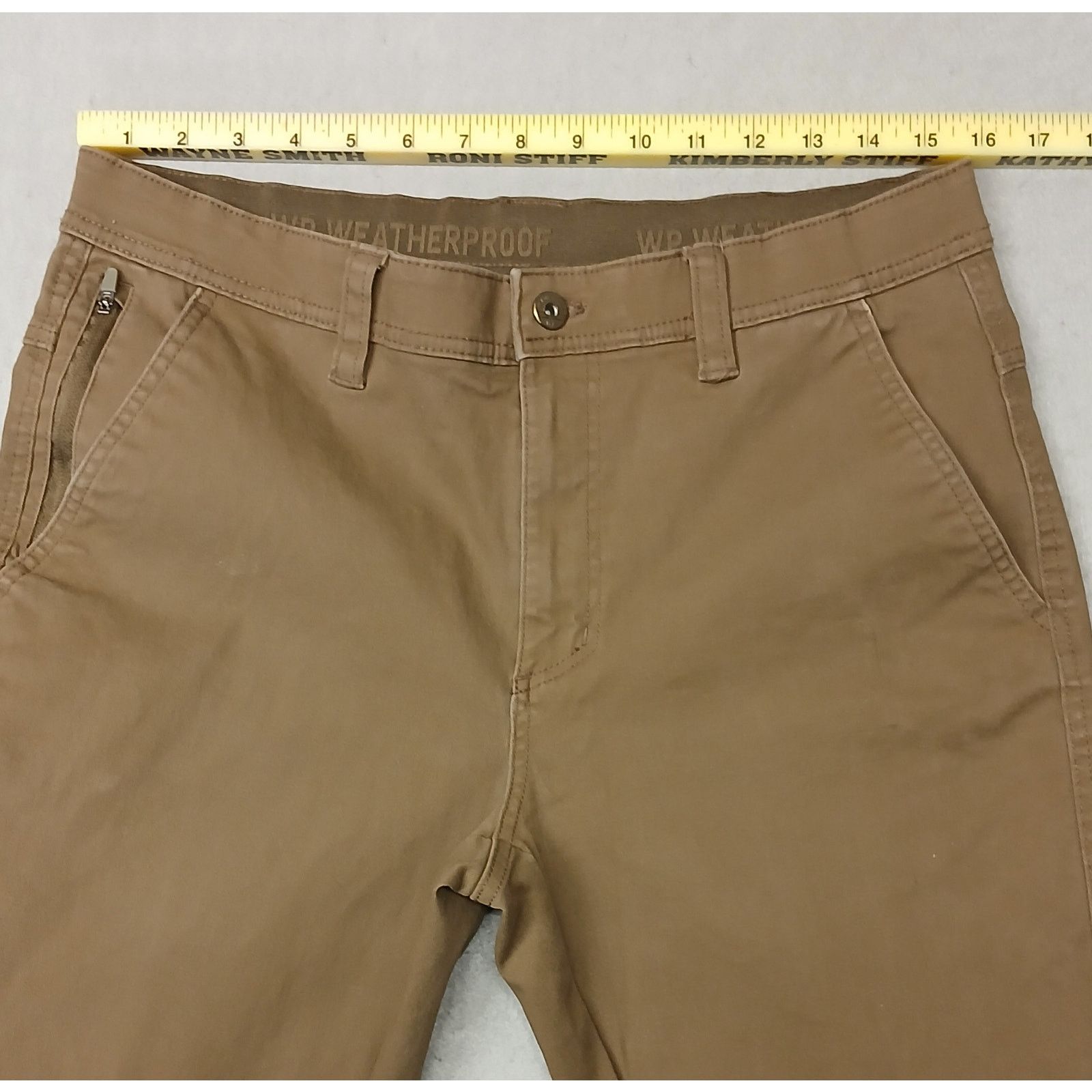 Weatherproof Weatherproof (32x30) Men's Brown Straight Leg Utility Pants Size US 32 / EU 48 - 3 Thumbnail