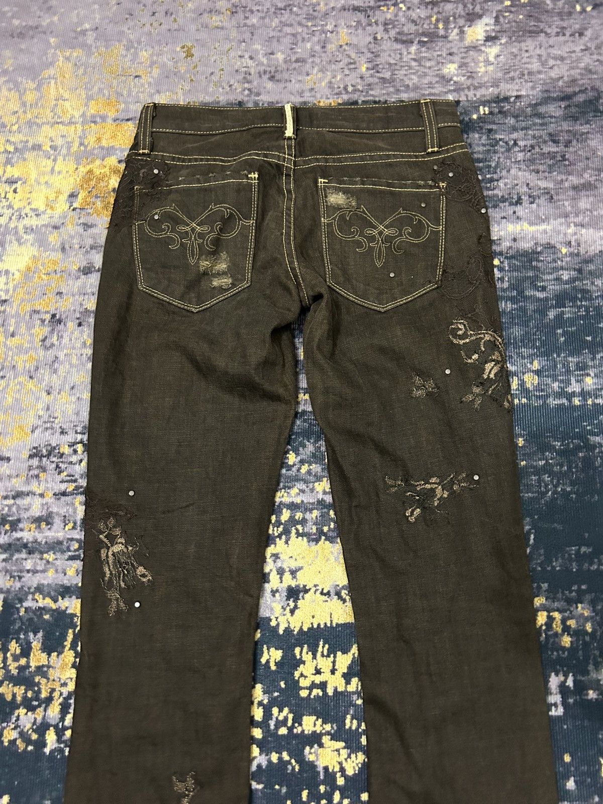 Ralph Lauren Ralph Lauren Lace Ripped Bead Jeans Size US 28 / EU 44 - 7 Thumbnail