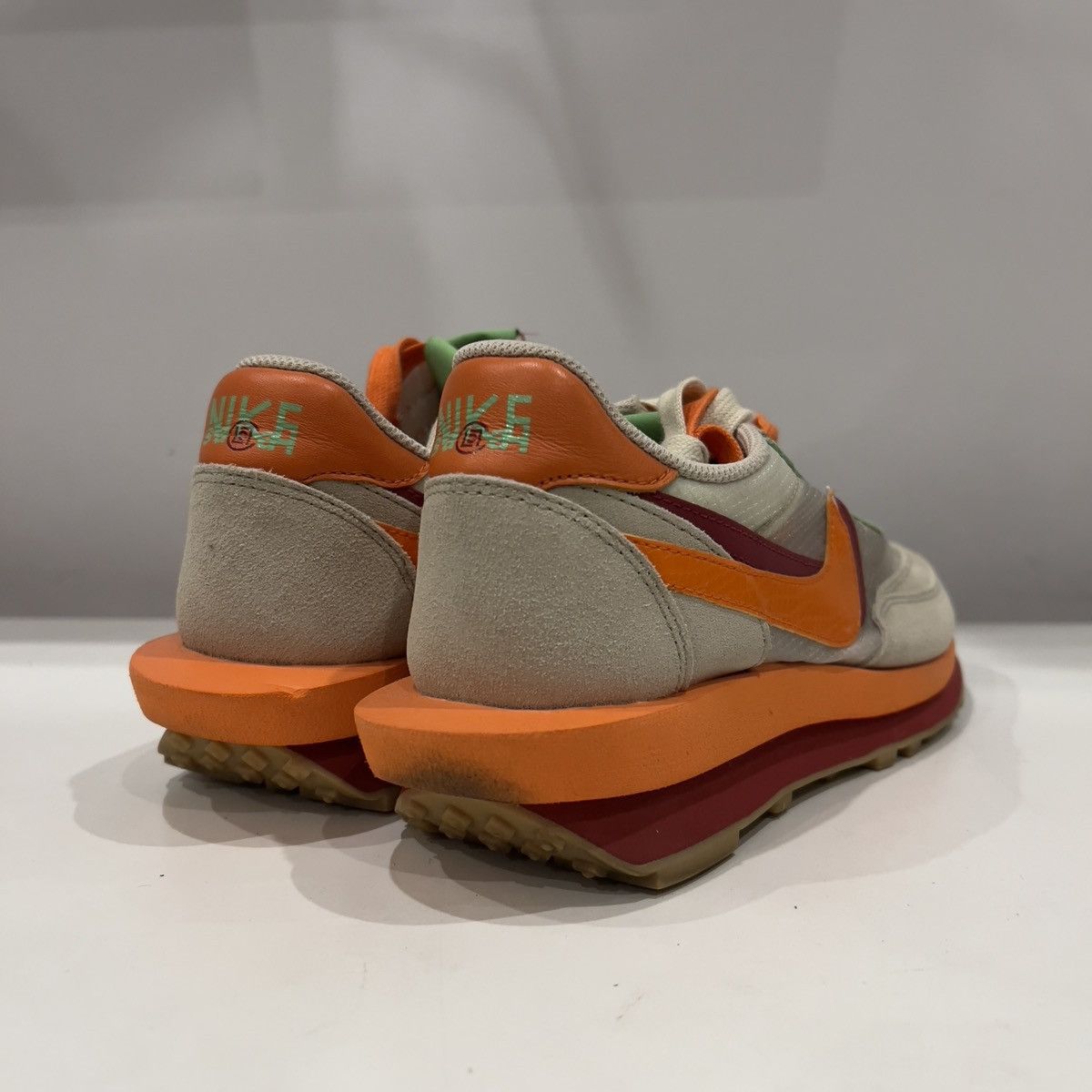 CLOT × Nike × Sacai Nike Waffle x Sacai CLOT Kiss Of Death Net Orange Blaze Size US 8.5 / EU 41-42 - 9 Thumbnail