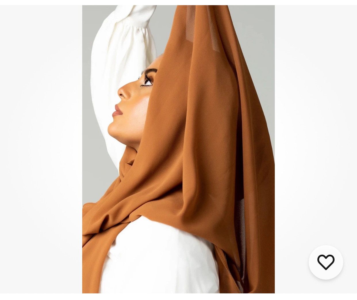 Other Premium Chiffon Rectangle Hijab In Burnt Orange For Women Size ONE SIZE - 1 Thumbnail