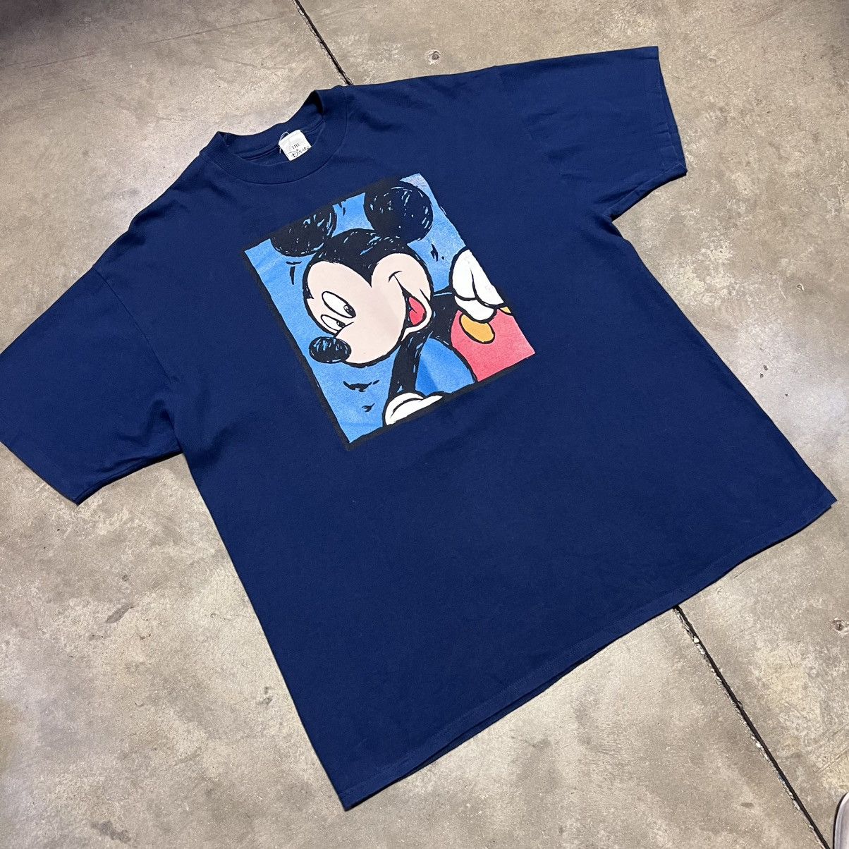 Disney × Mickey Mouse × Vintage Vintage 90s Mickey Mouse Disney Big Face Graphic Tee USA Size US XL / EU 56 / 4 - 2 Thumbnail