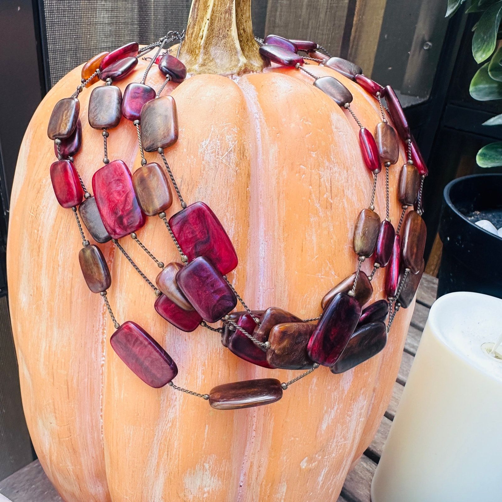 Chicos Chico's Multi Stand Lucite Statement Necklace Size ONE SIZE - 4 Thumbnail